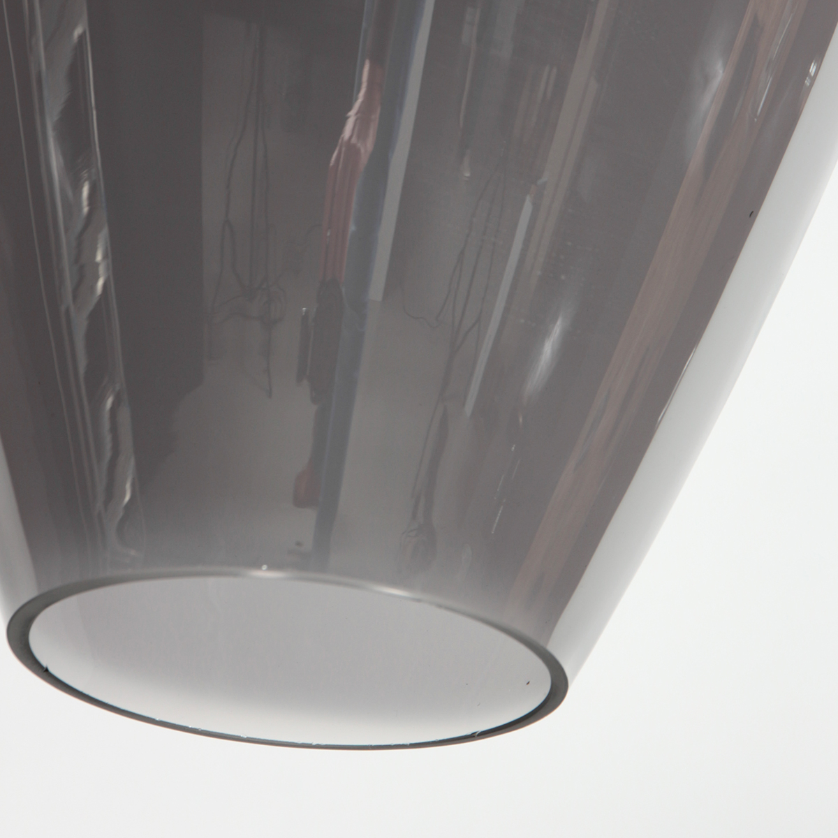 Suspension avec abat-jour goutte en verre fumé Mexlite HaloSwap – Image 8