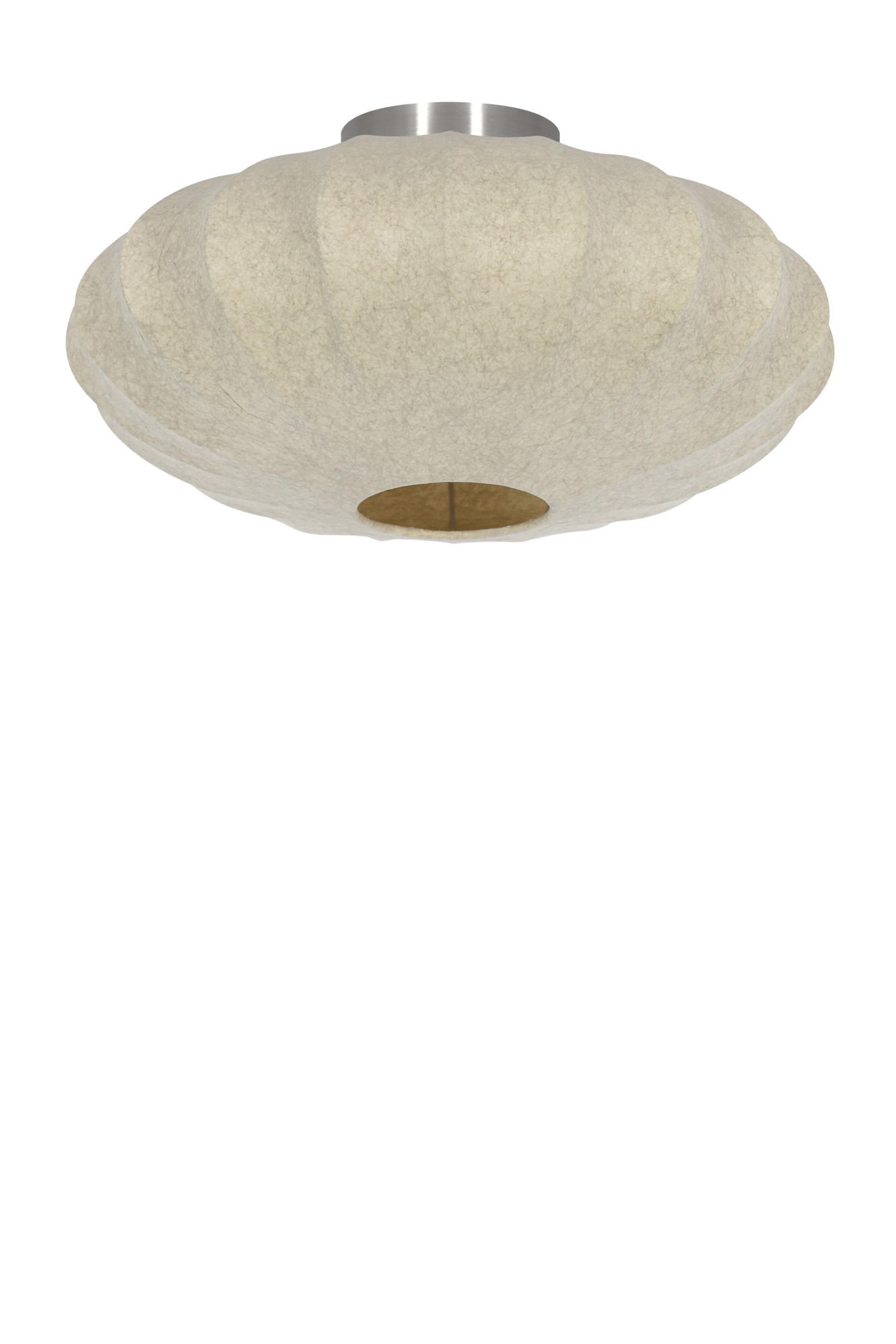Plafonnier rond beige avec abat-jour en tissu Light & Living Fay – Image 2