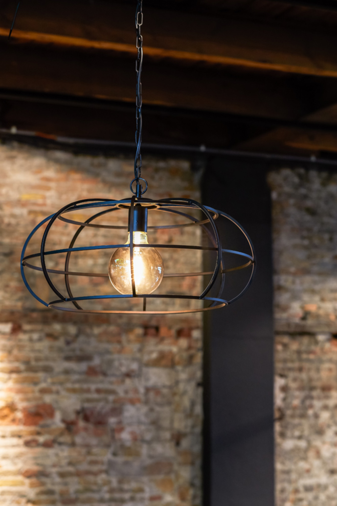 Suspension en fil noir avec structure métallique Light & Living Imelda – Image 4