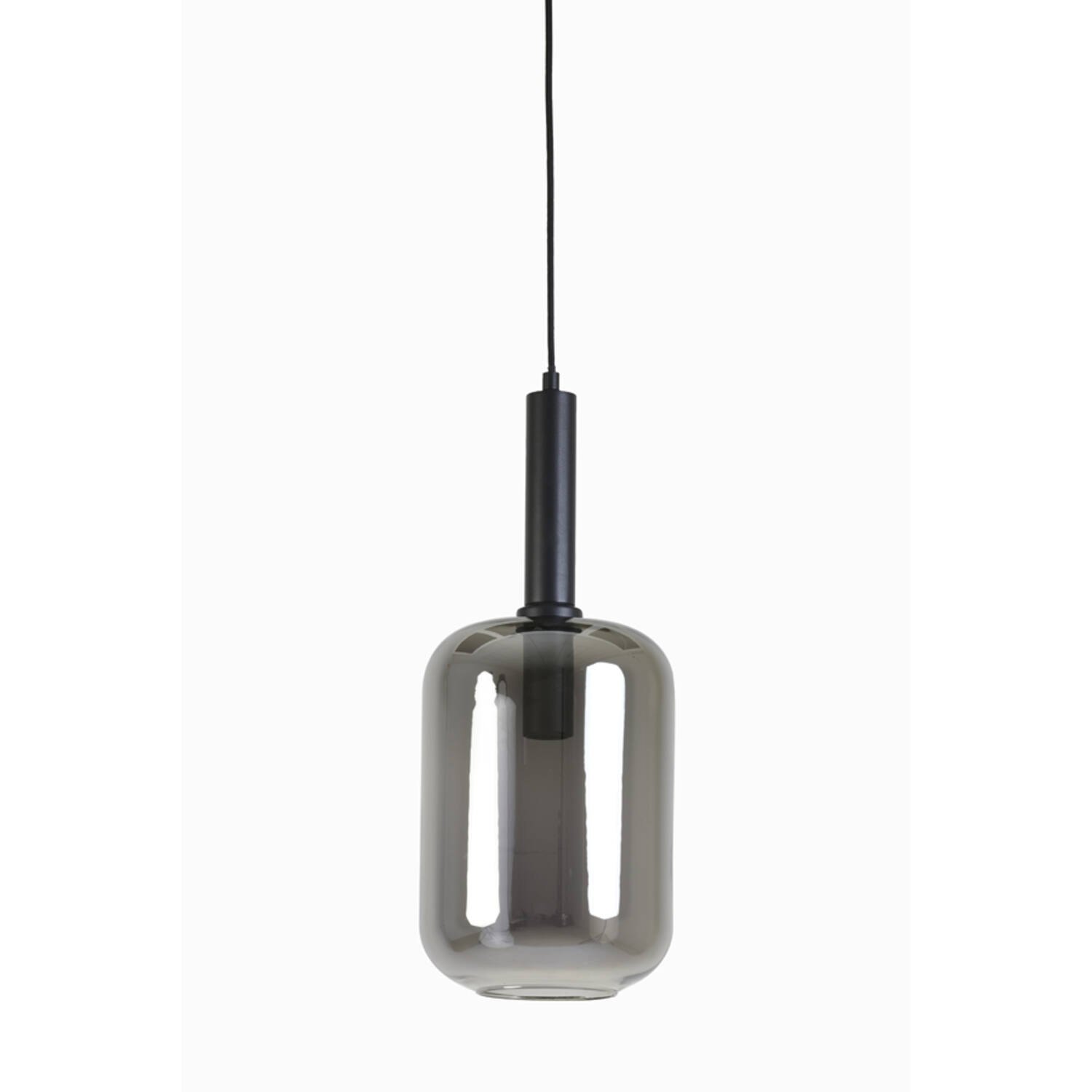 Suspension en verre gris au style élégant Light & Living Lekar