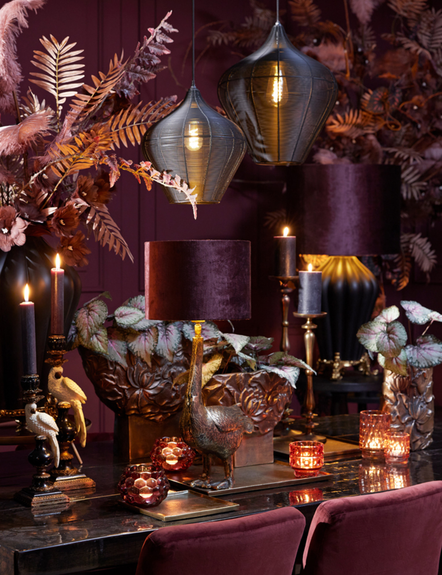 Abat-jour violet cylindrique Light & Living Gemstone – Image 5