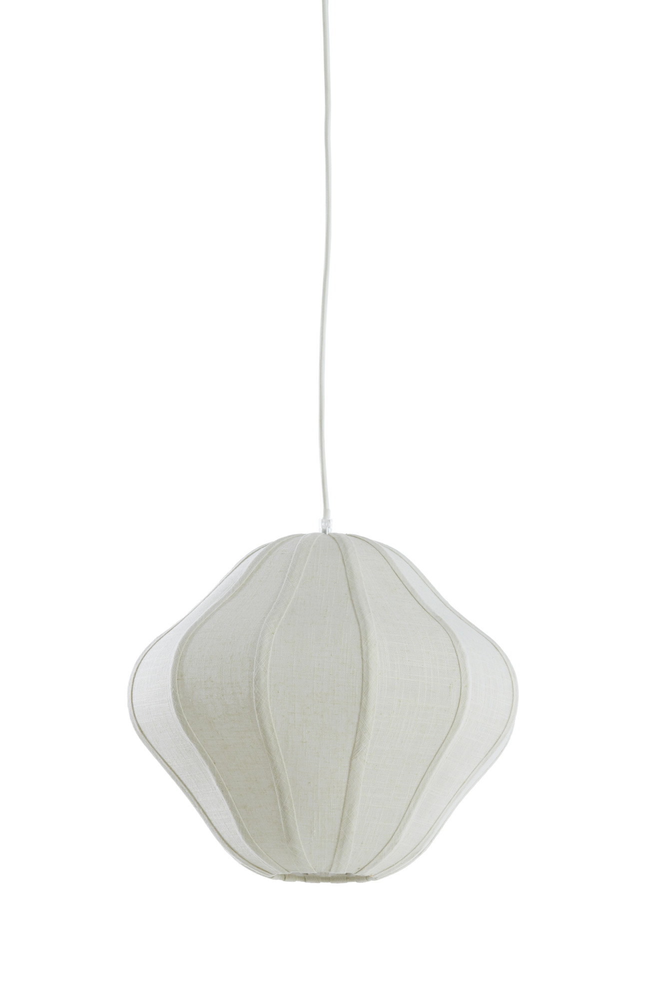 Suspension ovale en tissu beige Light & Living Sukau – Image 2