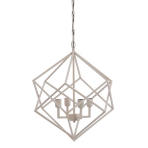Suspension géométrique blanche moderne Light & Living Drizella