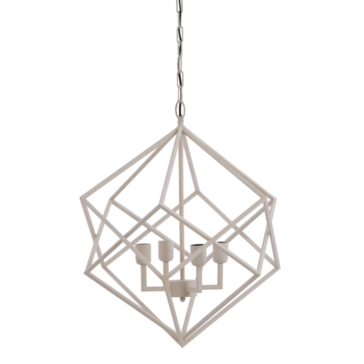 Suspension géométrique blanche moderne Light & Living Drizella