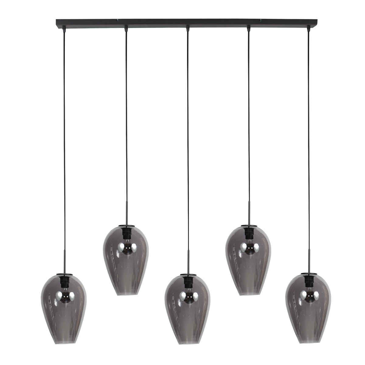 Suspension allongée avec 5 verres fumés en forme de goutte Mexlite HaloSwap – Image 2