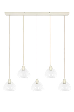Alternative view of Petite suspension avec abat-jour en verre Light & Living Bisho