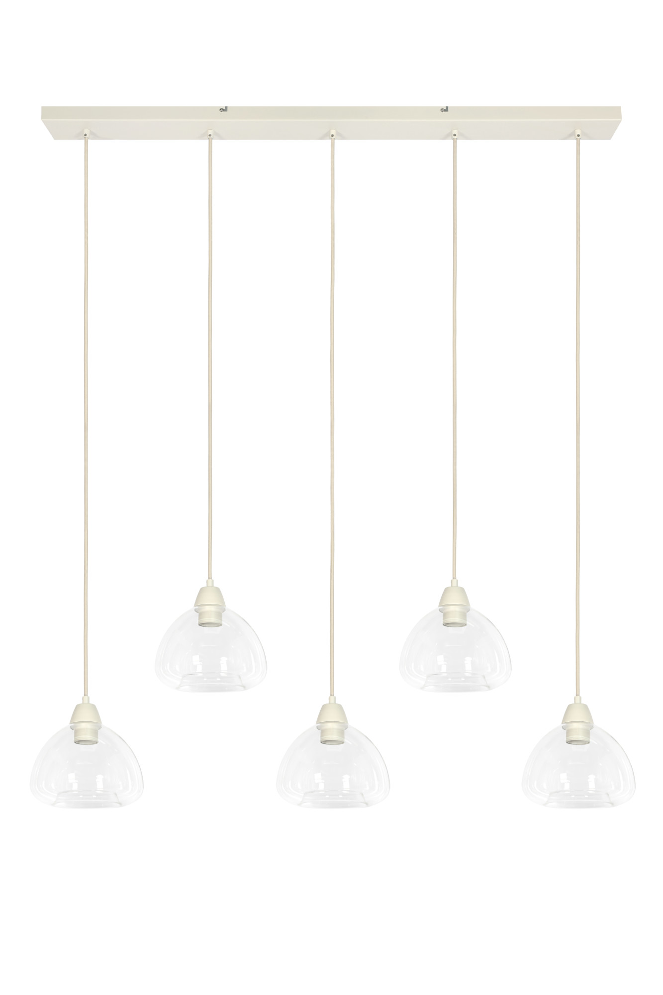Petite suspension avec abat-jour en verre Light & Living Bisho – Image 2