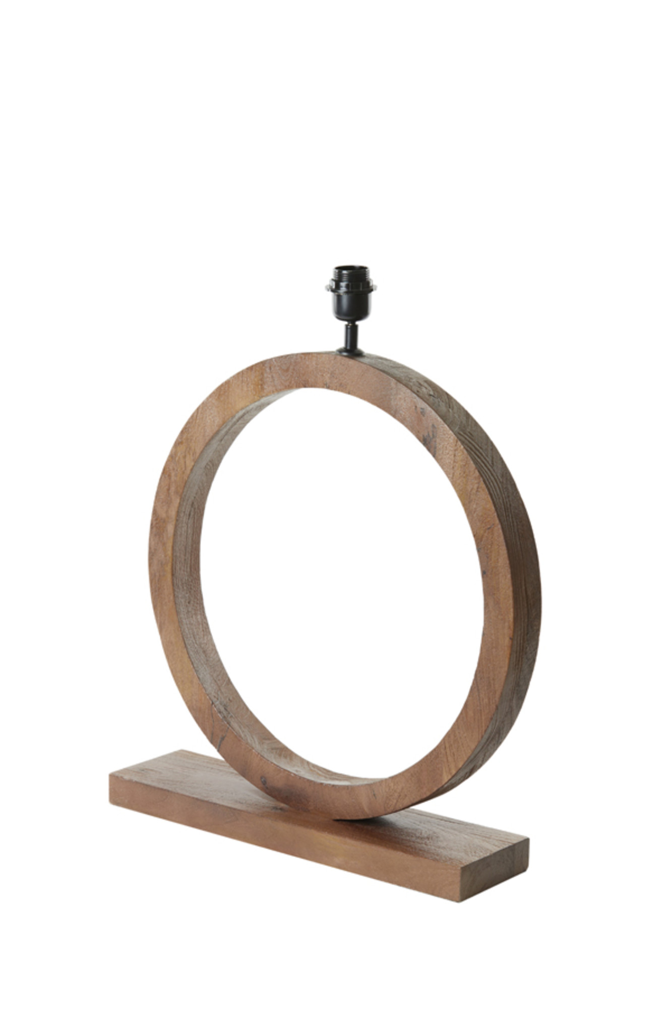 Socle de lampe en bois classique circulaire Light & Living Tinar – Image 3