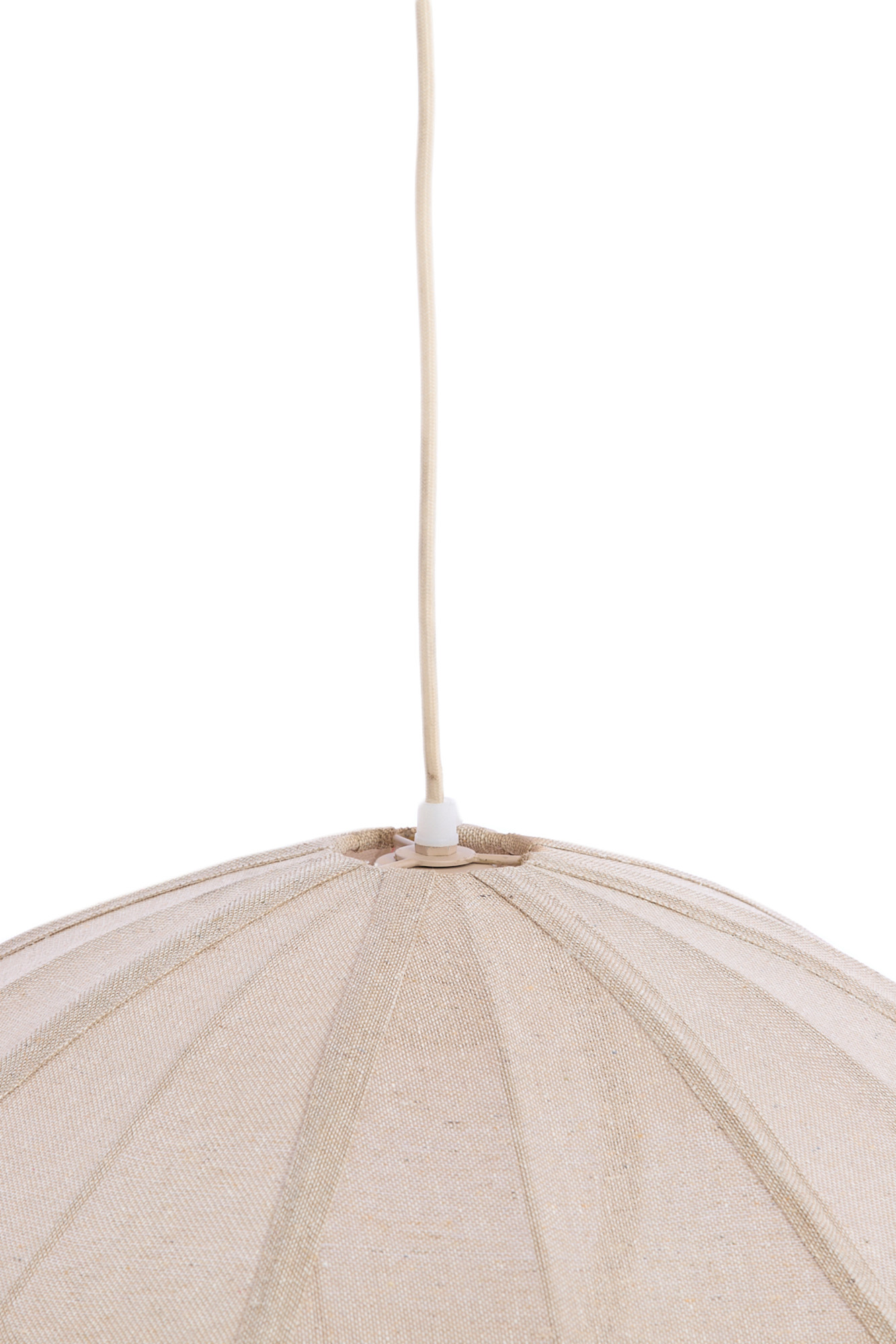 Suspension plissée en tissu beige Light & Living Cesano – Image 3