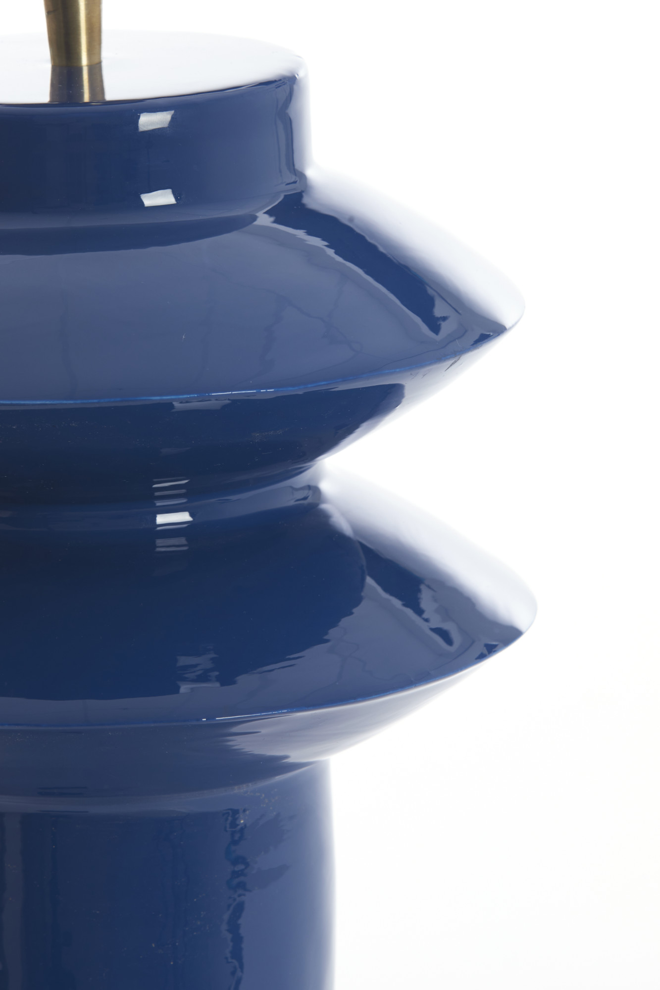 Piedestal de lampe en céramique bleue Light & Living Petch – Image 4