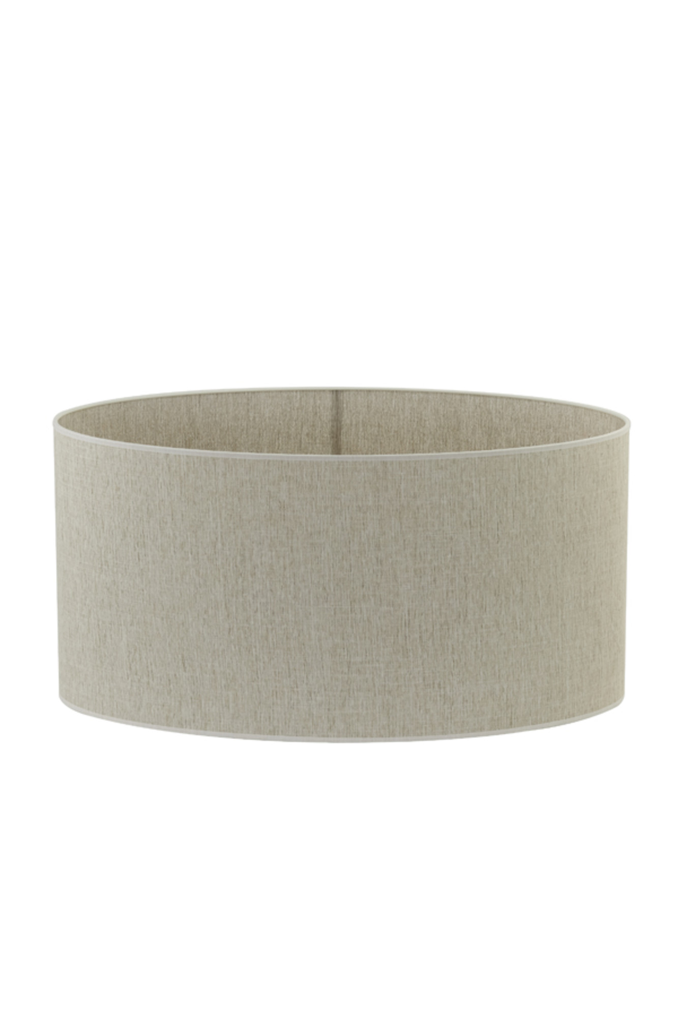 Abat-jour cylindrique en tissu beige Light & Living Breska – Image 3