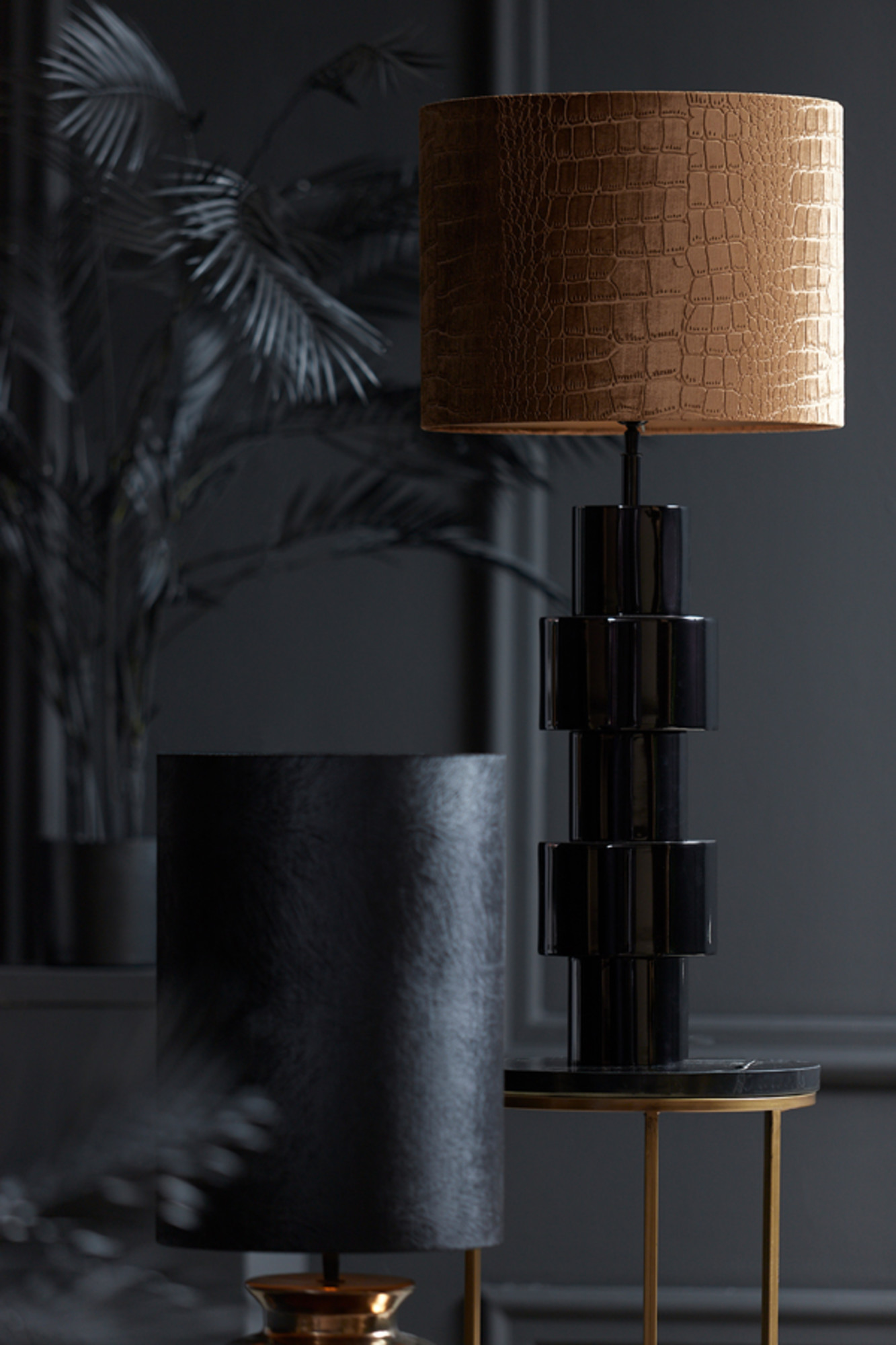 abat-jour en imprimé crocodile marron Light & Living Praya – Image 5