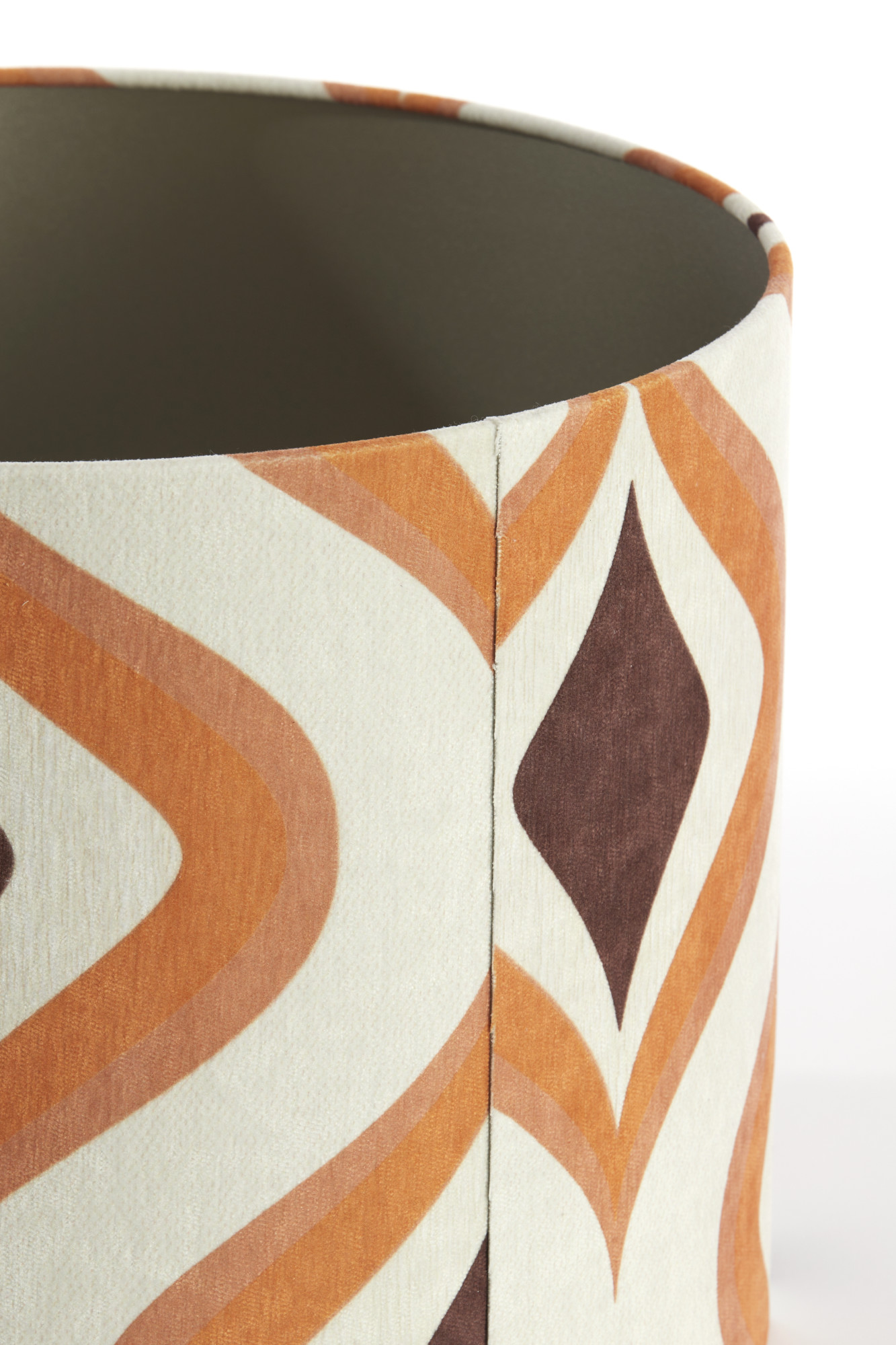 Abat-jour à motif rétro en teinte orange Light & Living Cookie – Image 6