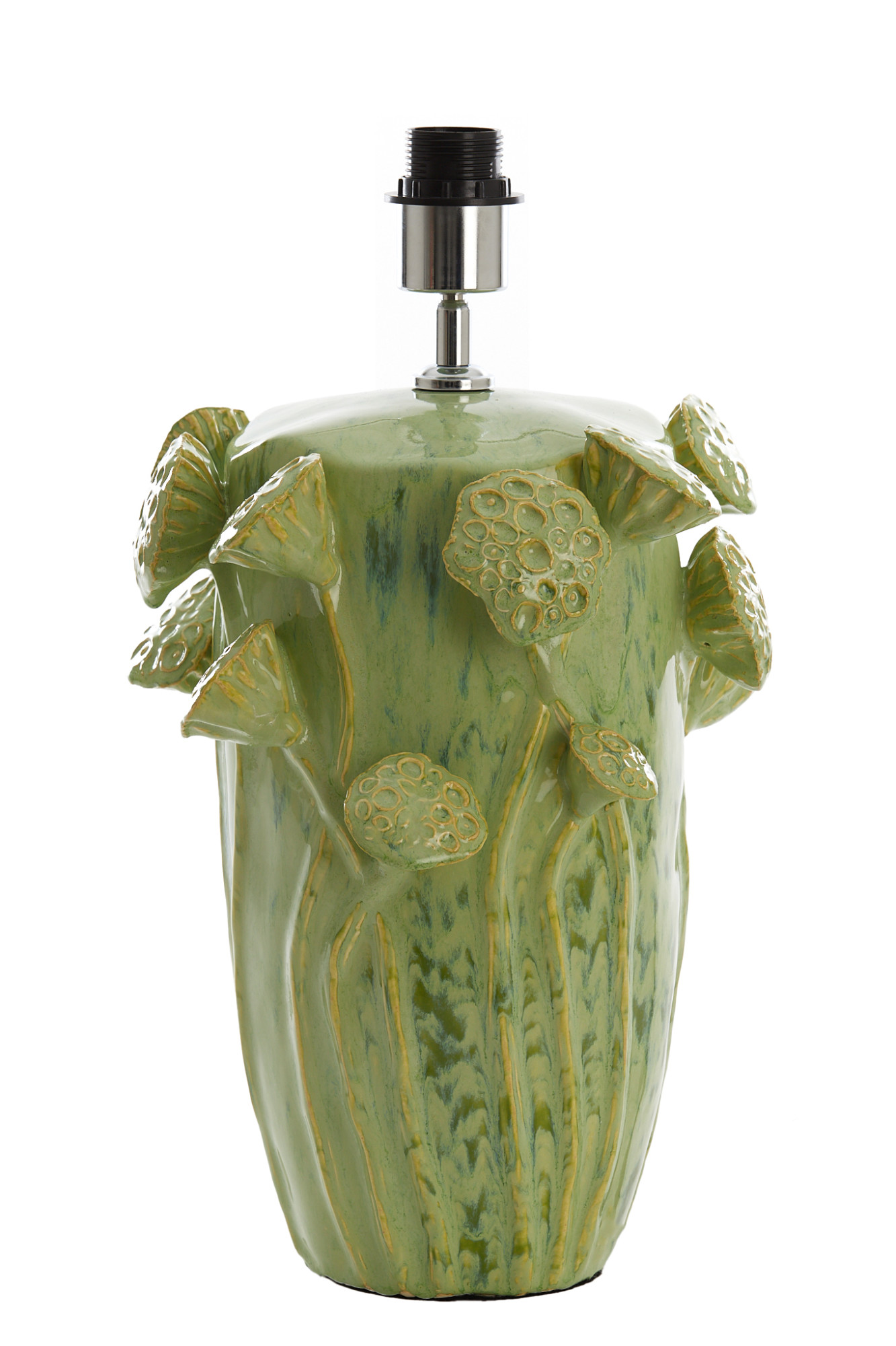 Base de lampe en céramique verte fleurs Light & Living Lavci – Image 2