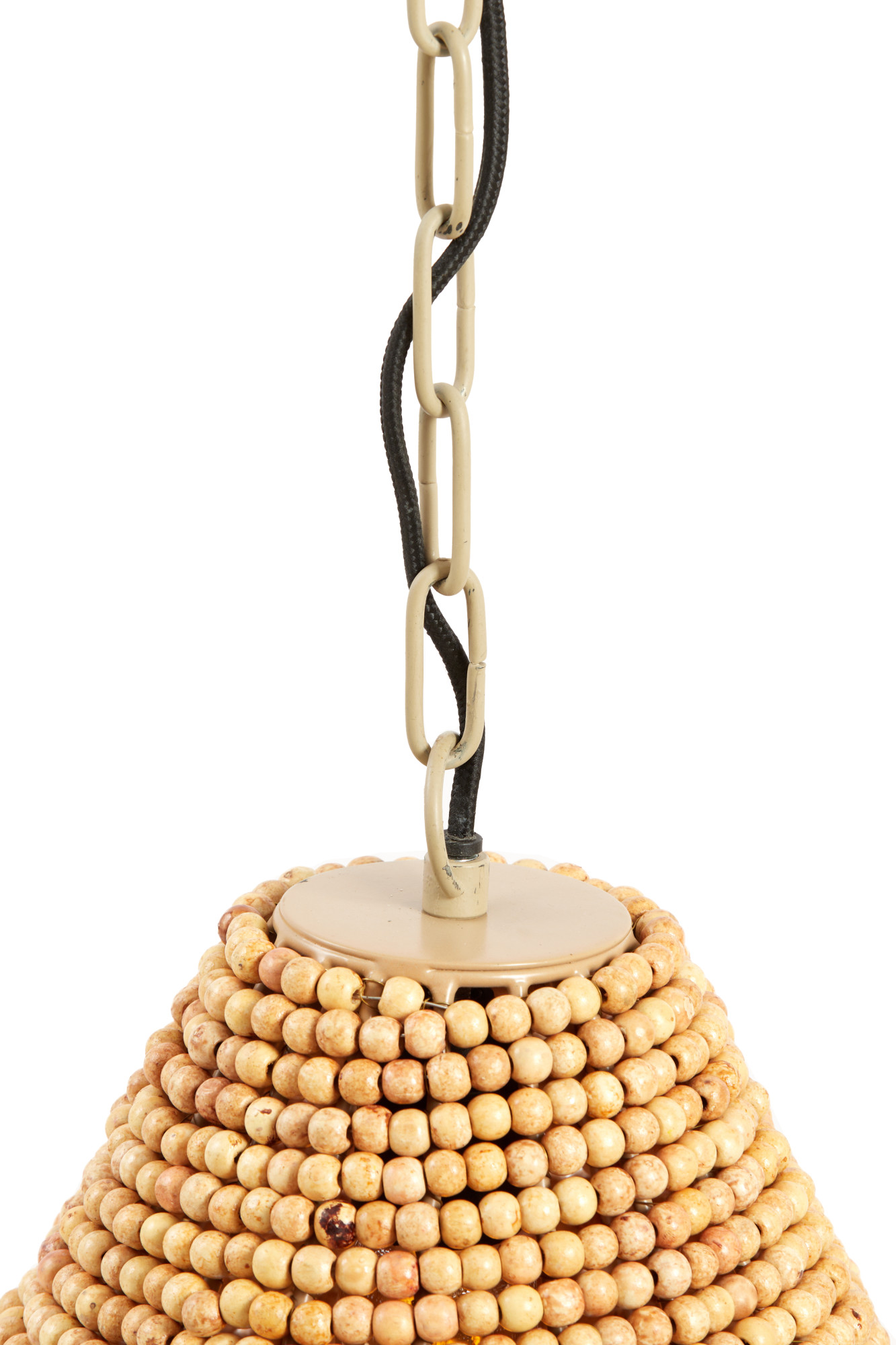 Suspension goutte en perles de bois Light & Living Kabinda – Image 5