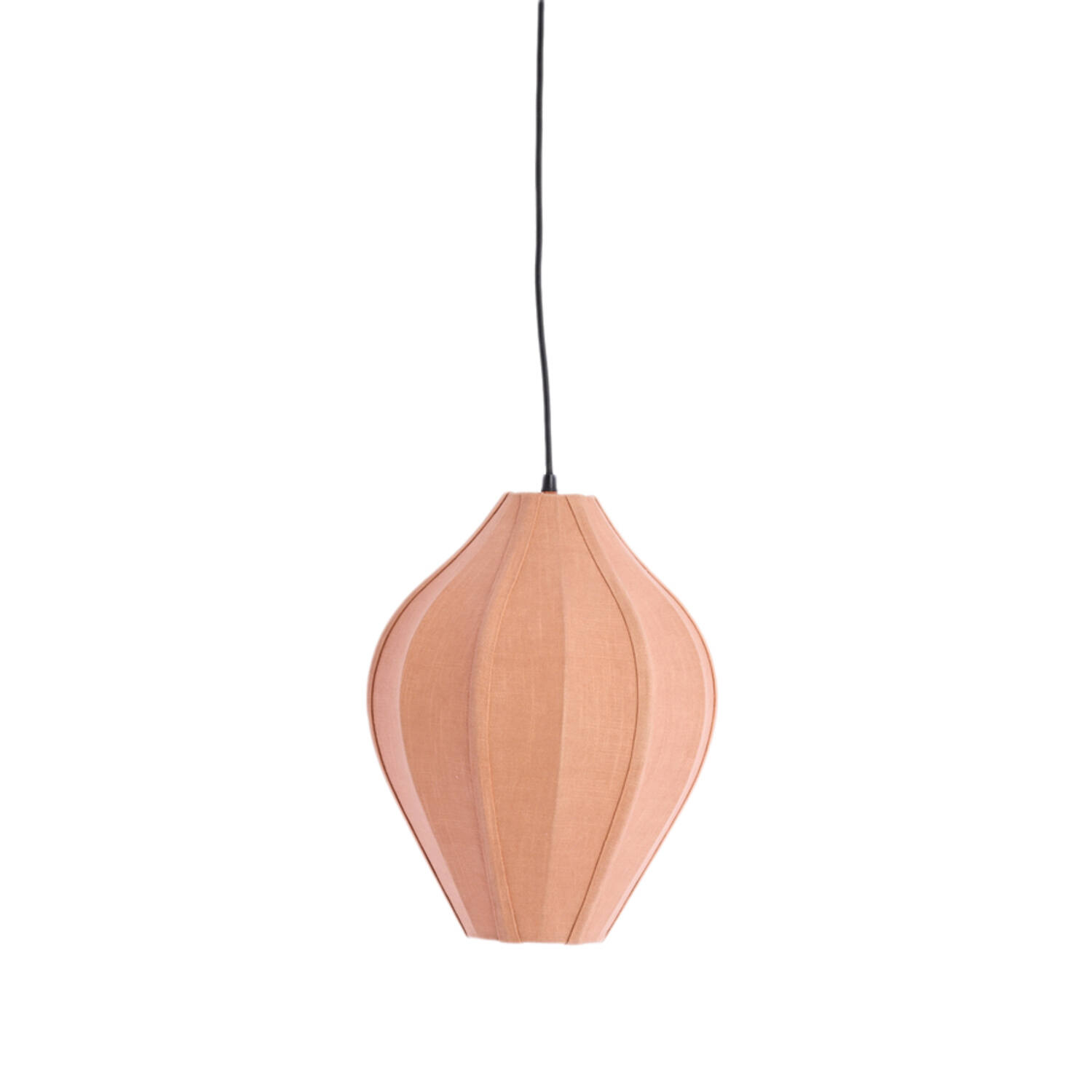 Suspension en tissu marron en forme de poire Light & Living Pasto