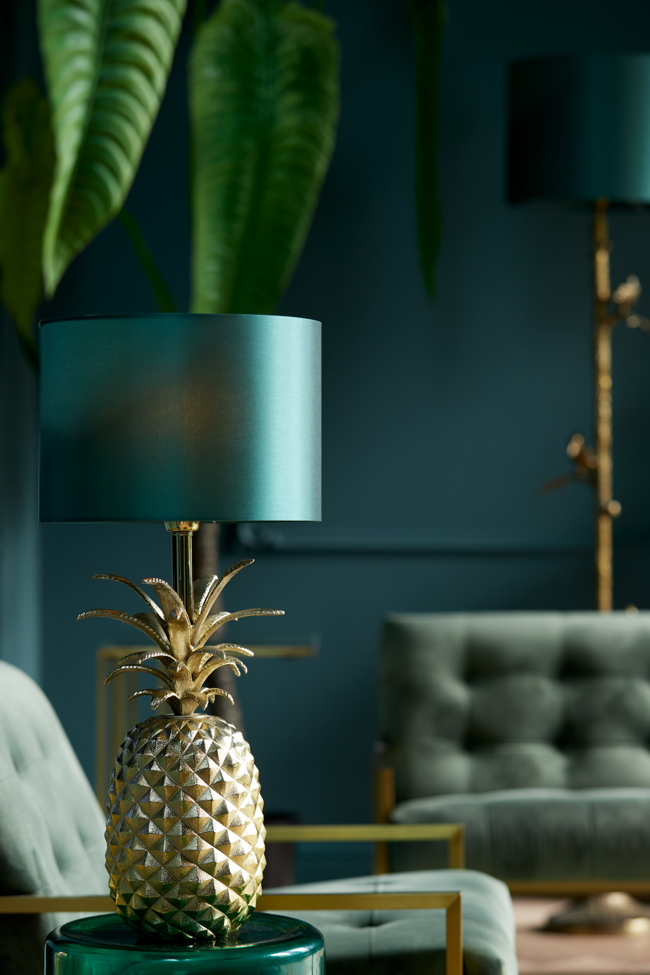 Piedestal de lampe en design d'ananas doré Light & Living Pineapple – Image 4