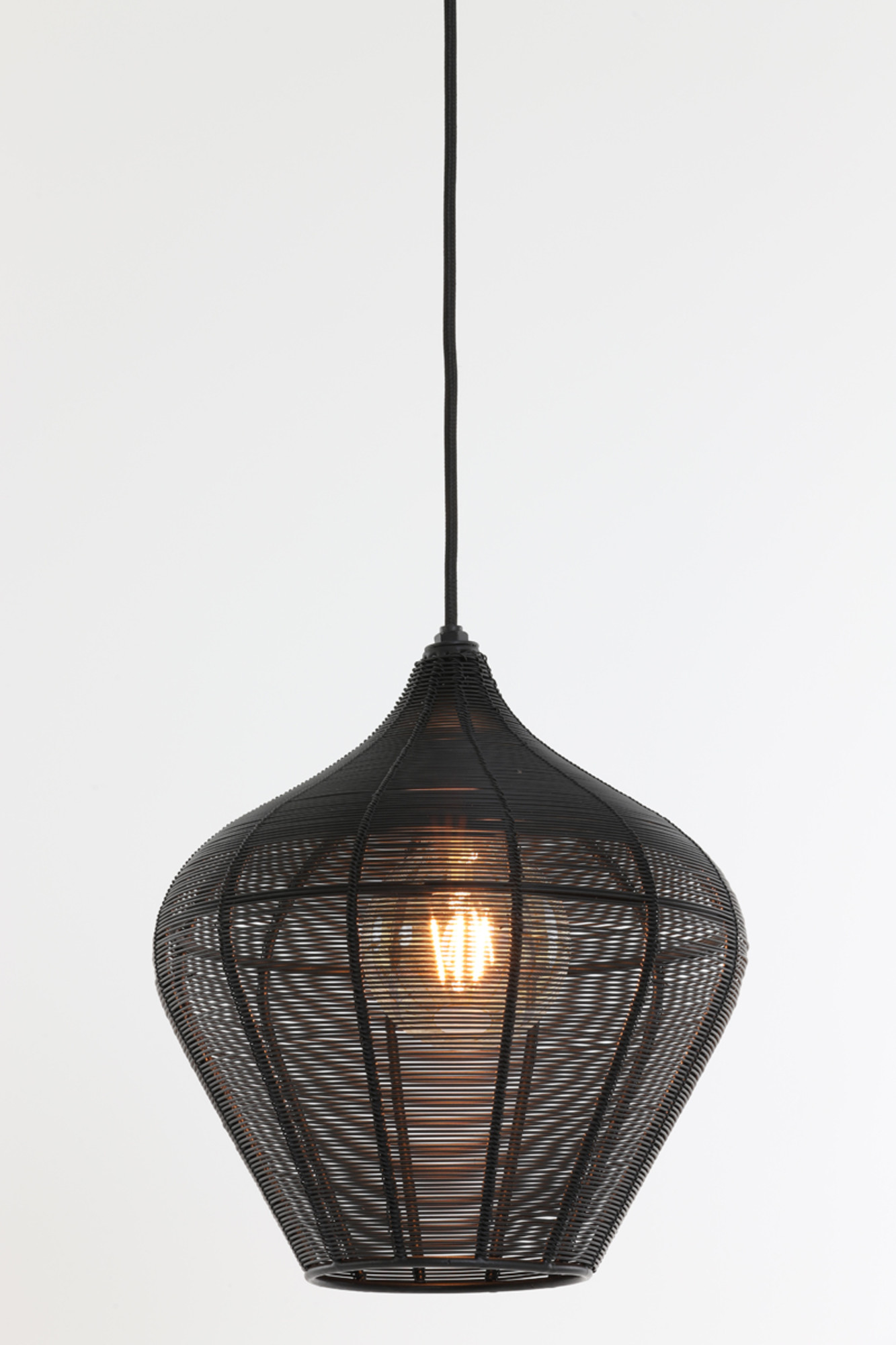 Suspension contemporaine noire en fil Light & Living Alvaro – Image 3