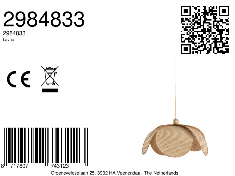 Suspension en rotin en teinte naturelle Light & Living Lavrio – Image 8