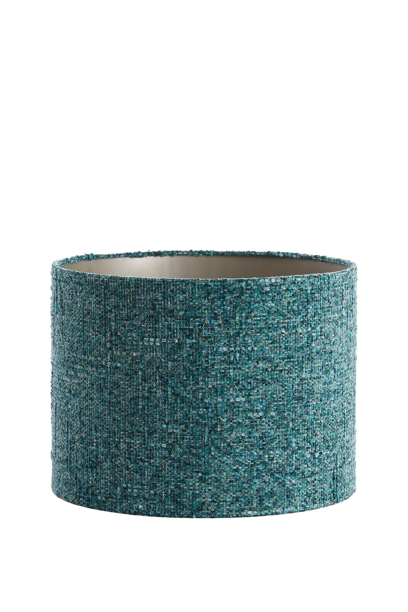 Abat-jour en tissu turquoise en forme de cylindre Light & Living Osire – Image 2