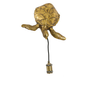 Applique murale décorative tortue dorée Light & Living Turtle
