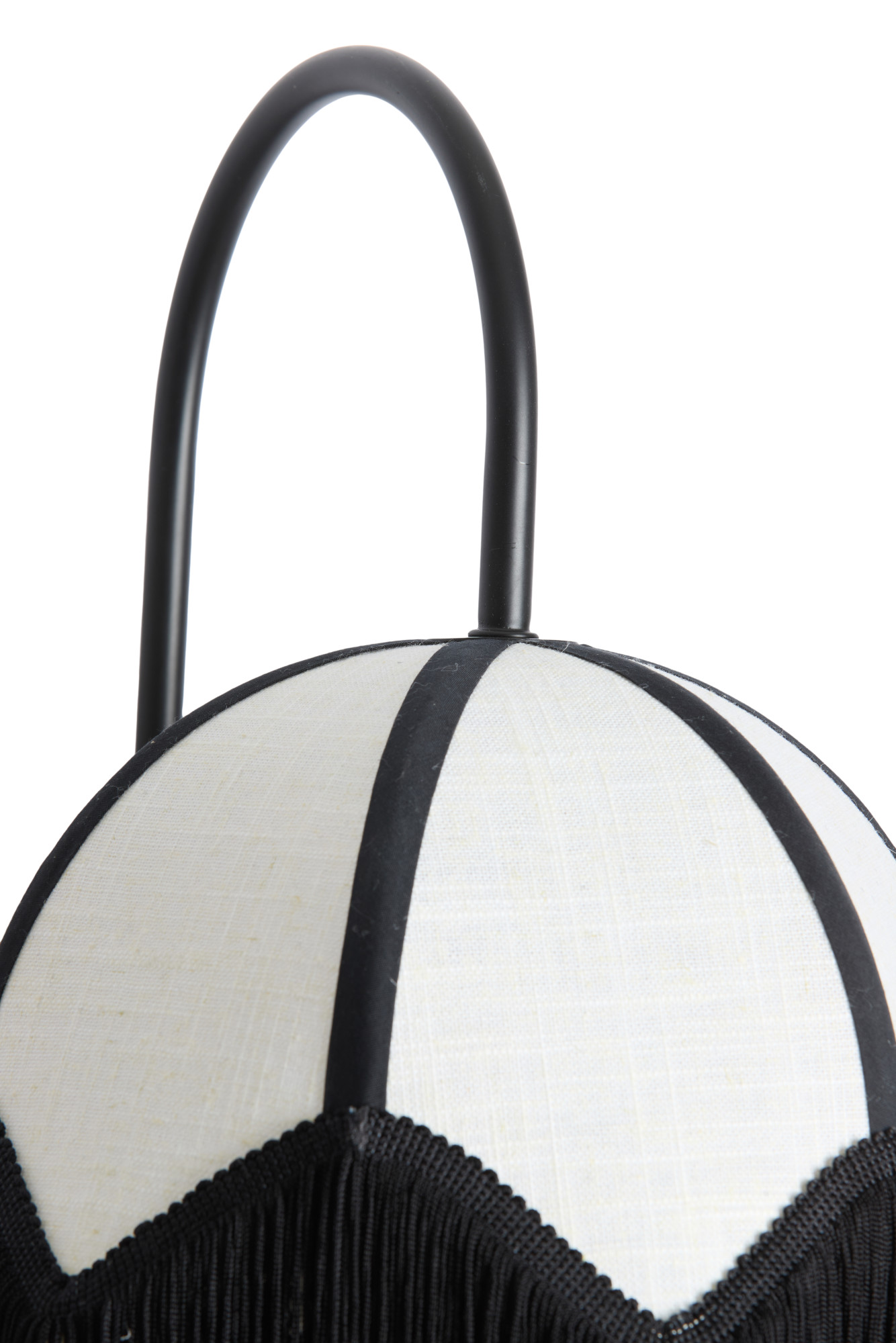 Abat-jour à franges noir et blanc Light & Living Sulina – Image 5