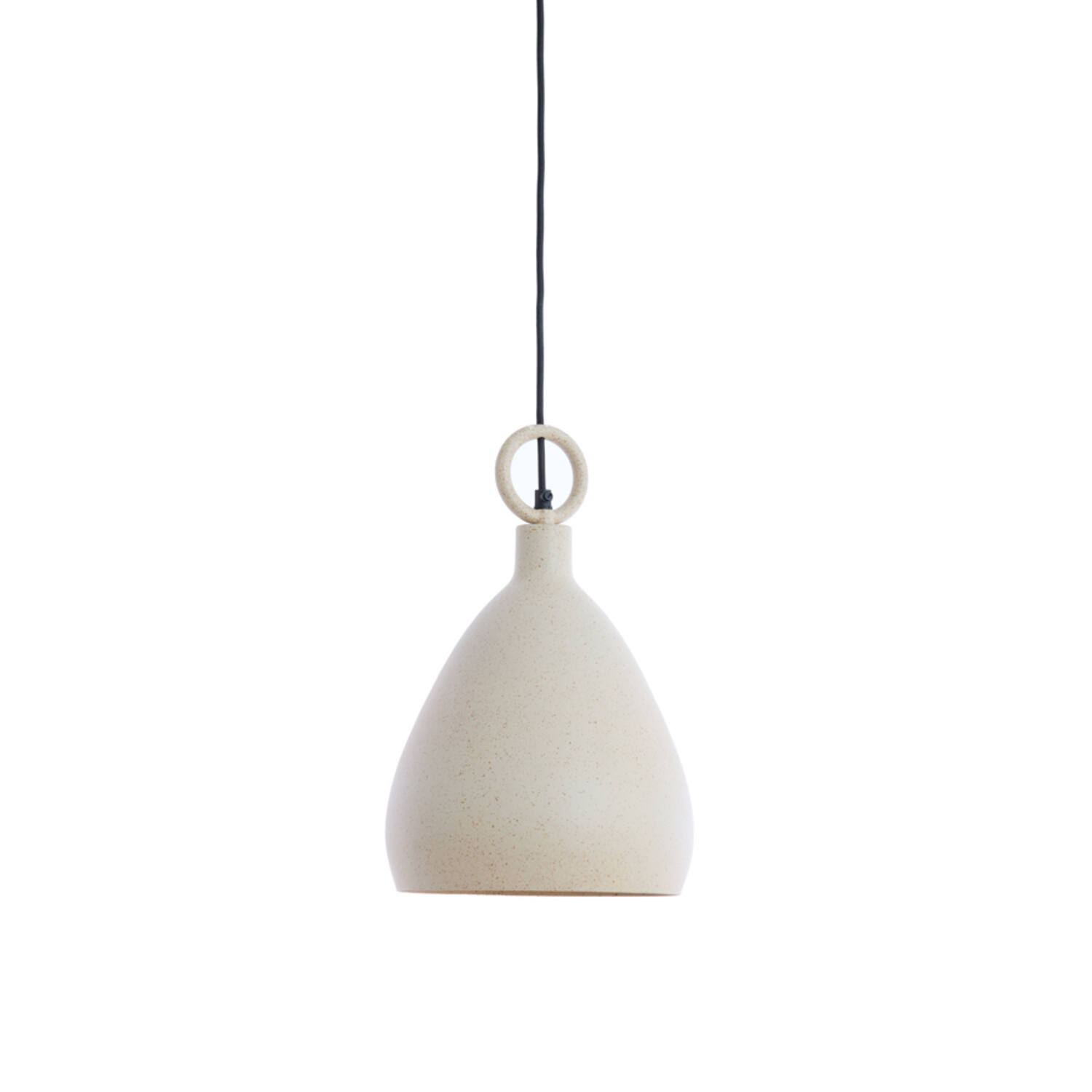 Suspension en céramique blanche au design épuré Light & Living Risari