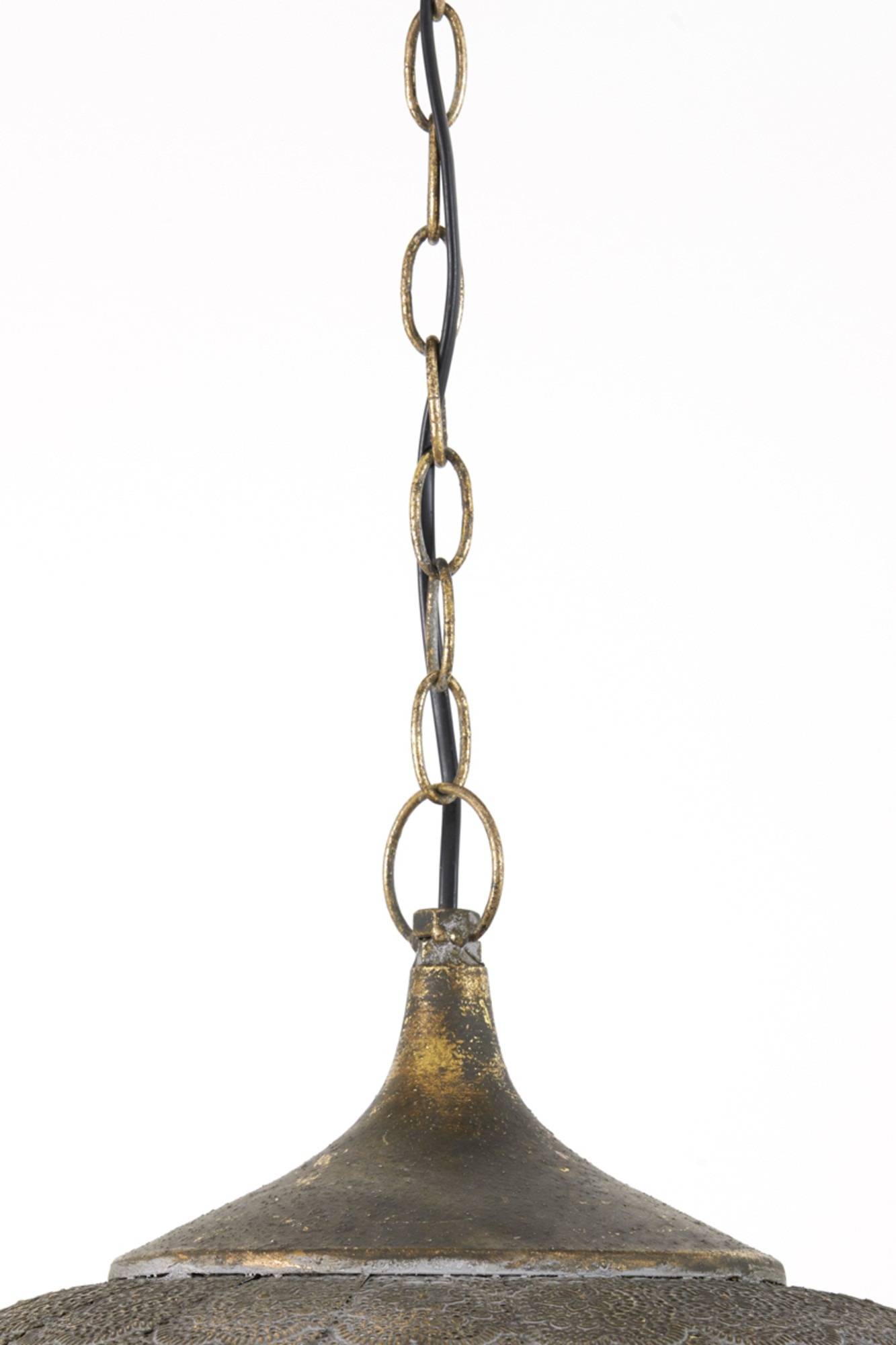 Suspension en métal perforé couleur bronze Light & Living Emine – Image 6