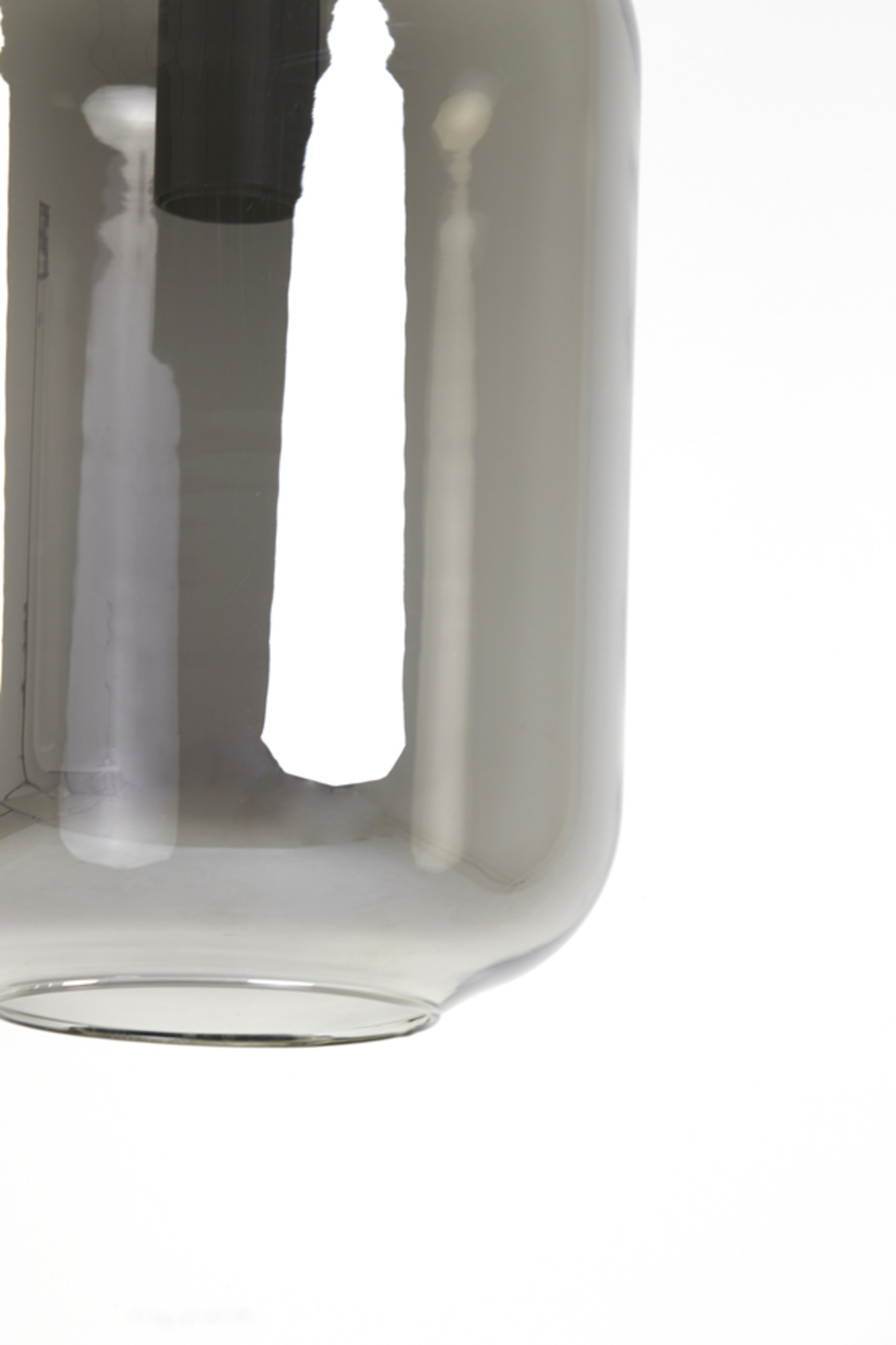 Suspension en verre gris au style élégant Light & Living Lekar – Image 3