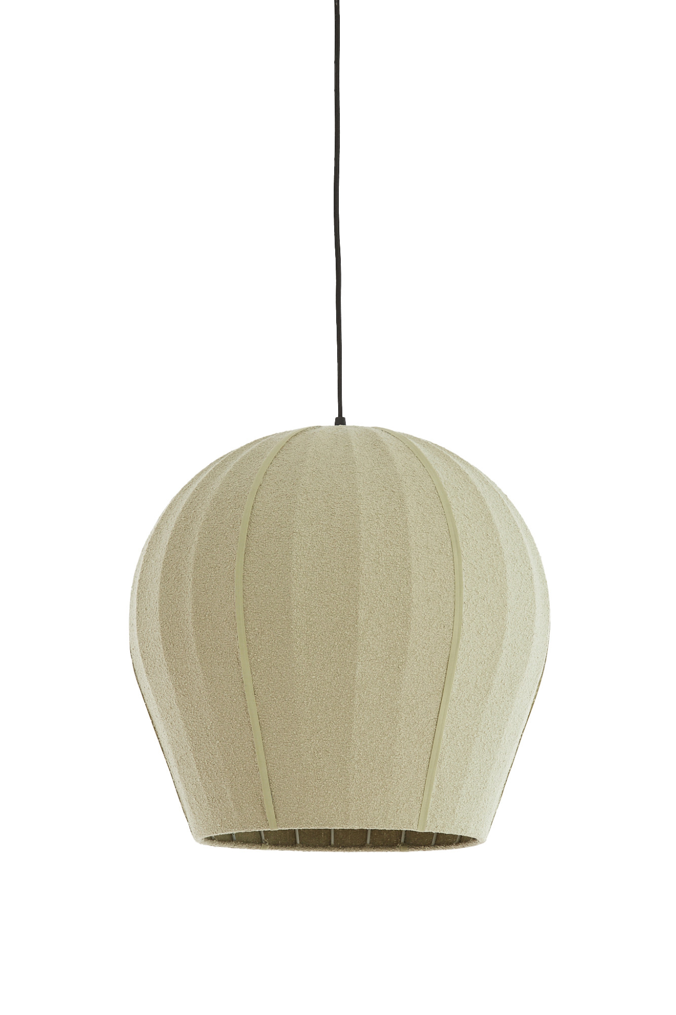 Suspension ovale en tissu beige Light & Living Zagori – Image 2