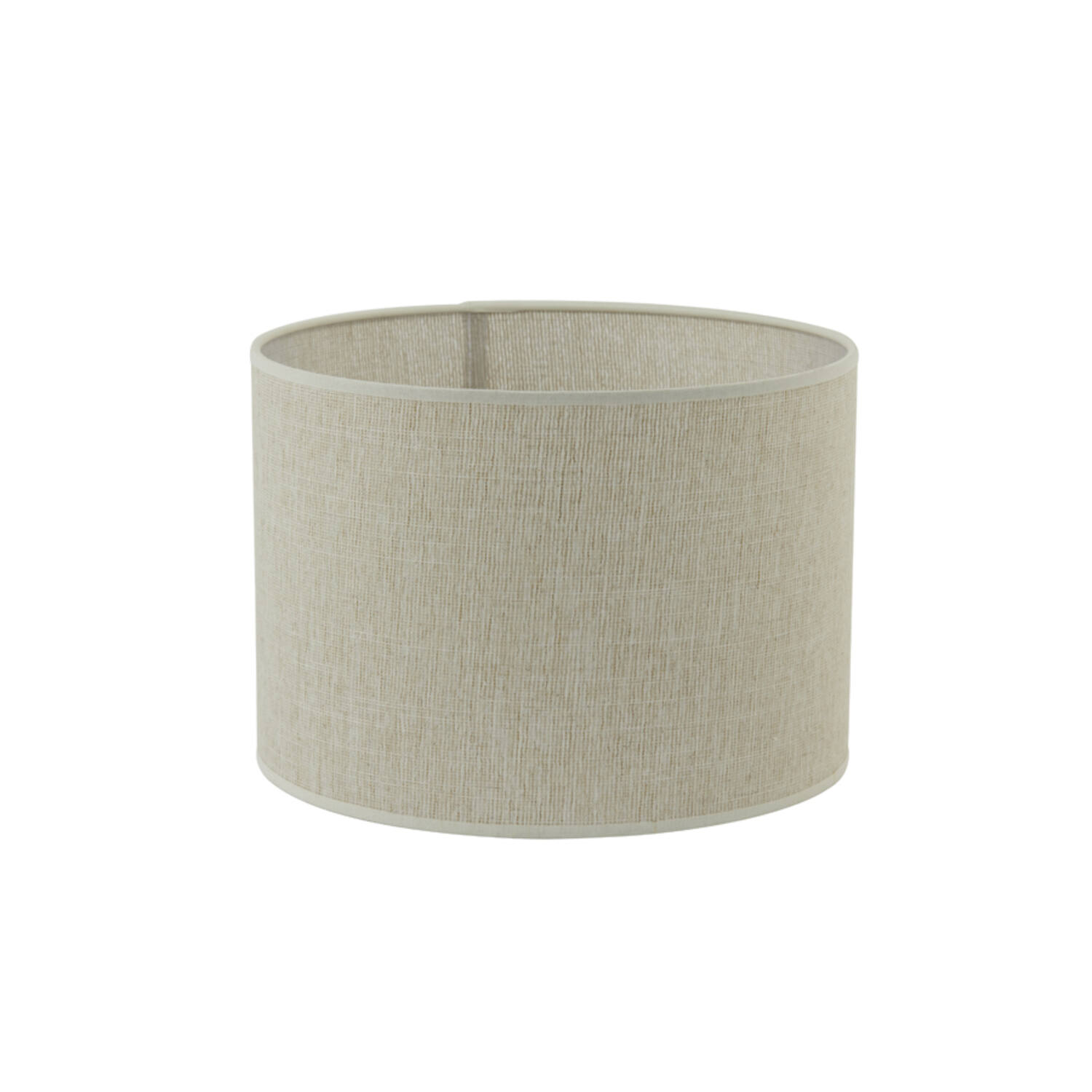 Abat-jour cylindrique en tissu beige Light & Living Breska