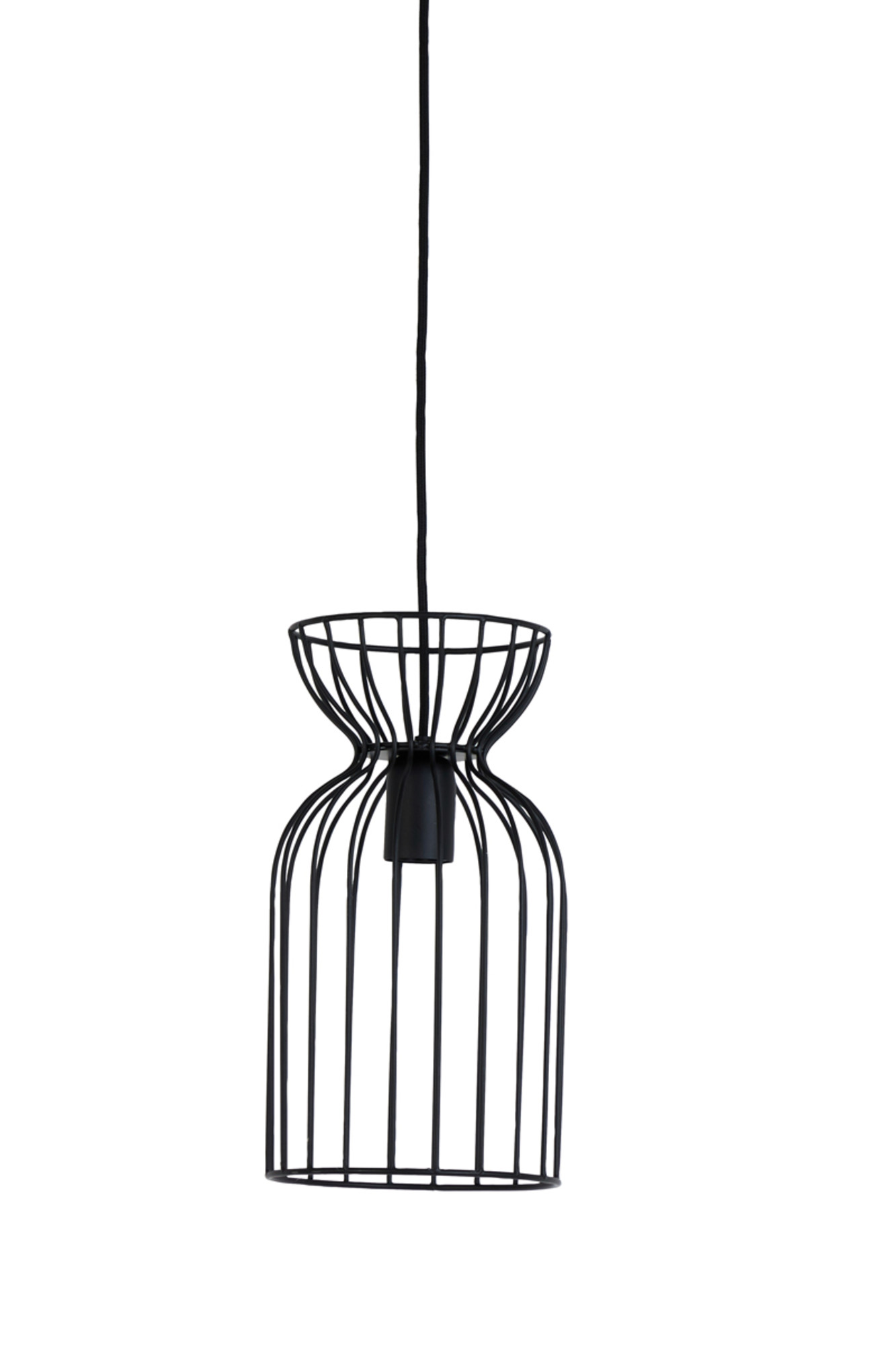 Suspension cage en métal noir Light & Living Lazar – Image 2