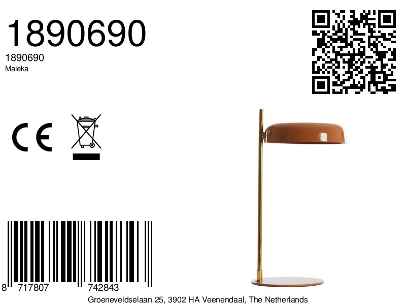 Lampe de bureau style vintage Light & Living Maleka – Image 7