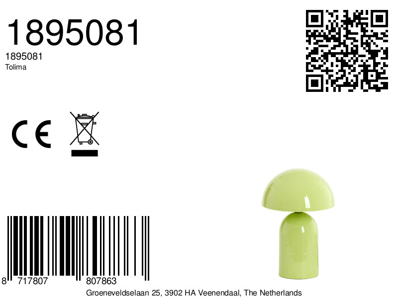 Lampe champignon verte Light & Living Tolima – Image 4