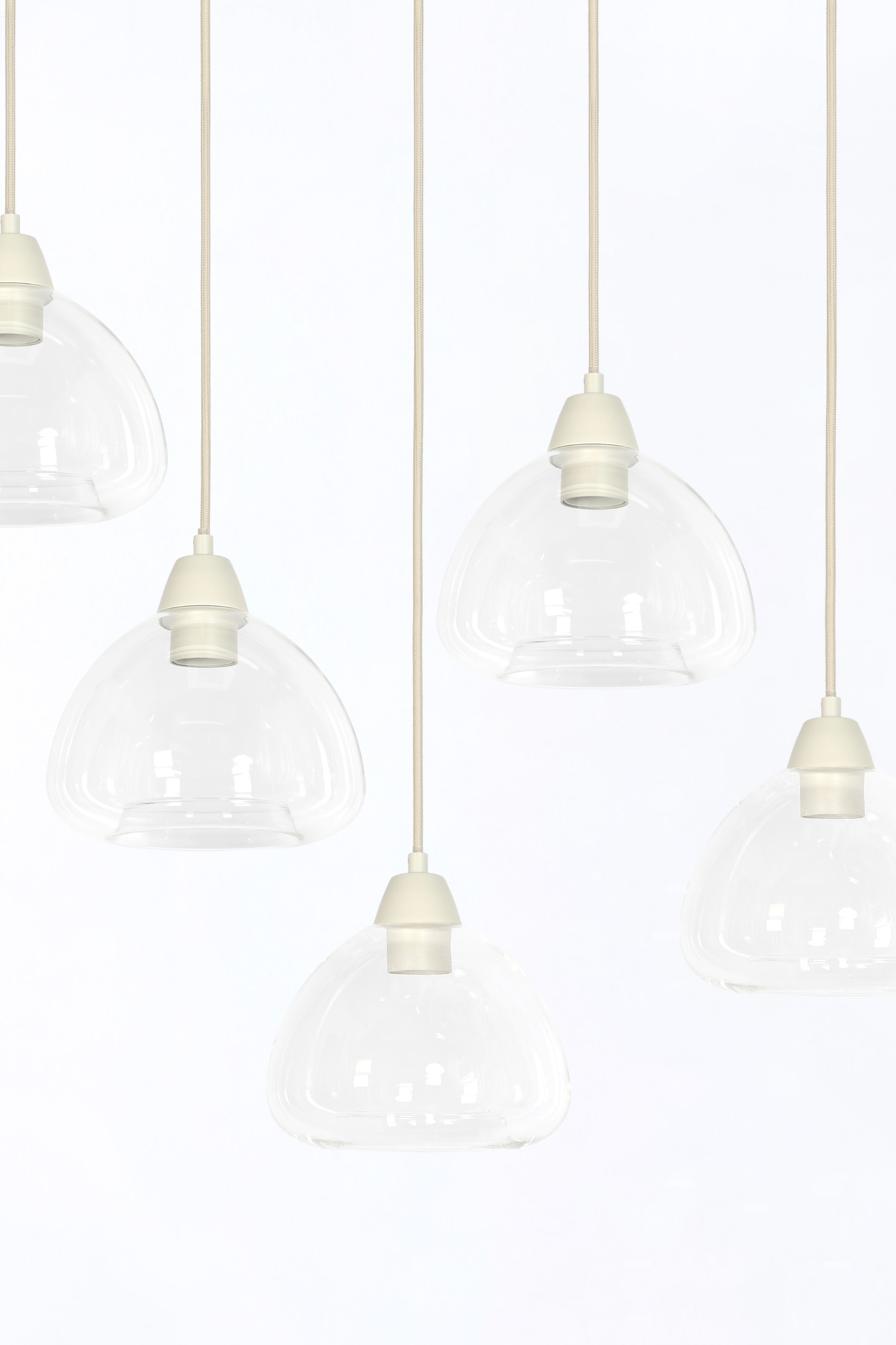 Ensemble de suspensions en verre transparent Light & Living Bisho – Image 5