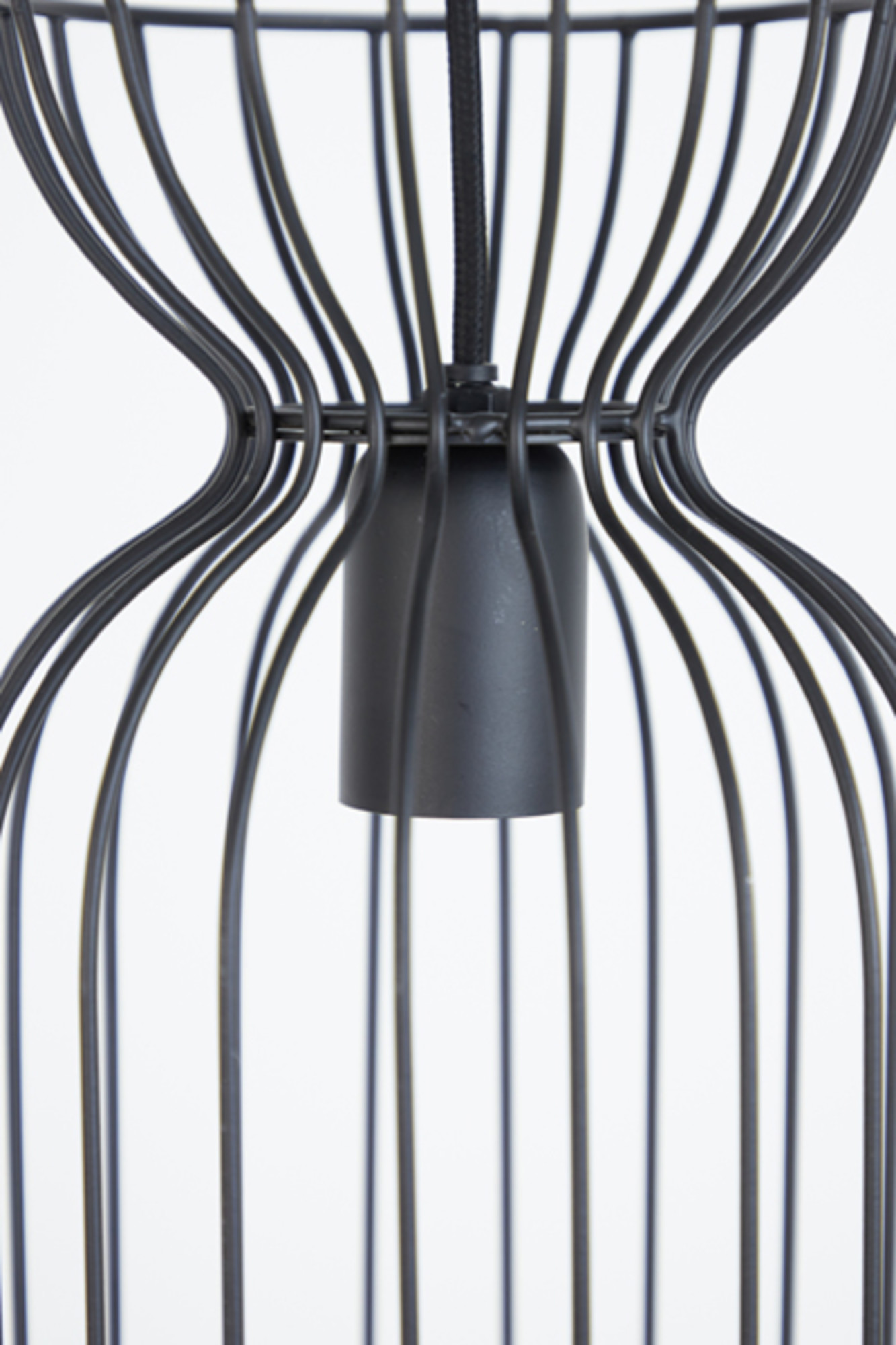 Suspension cage en métal noir Light & Living Lazar – Image 5