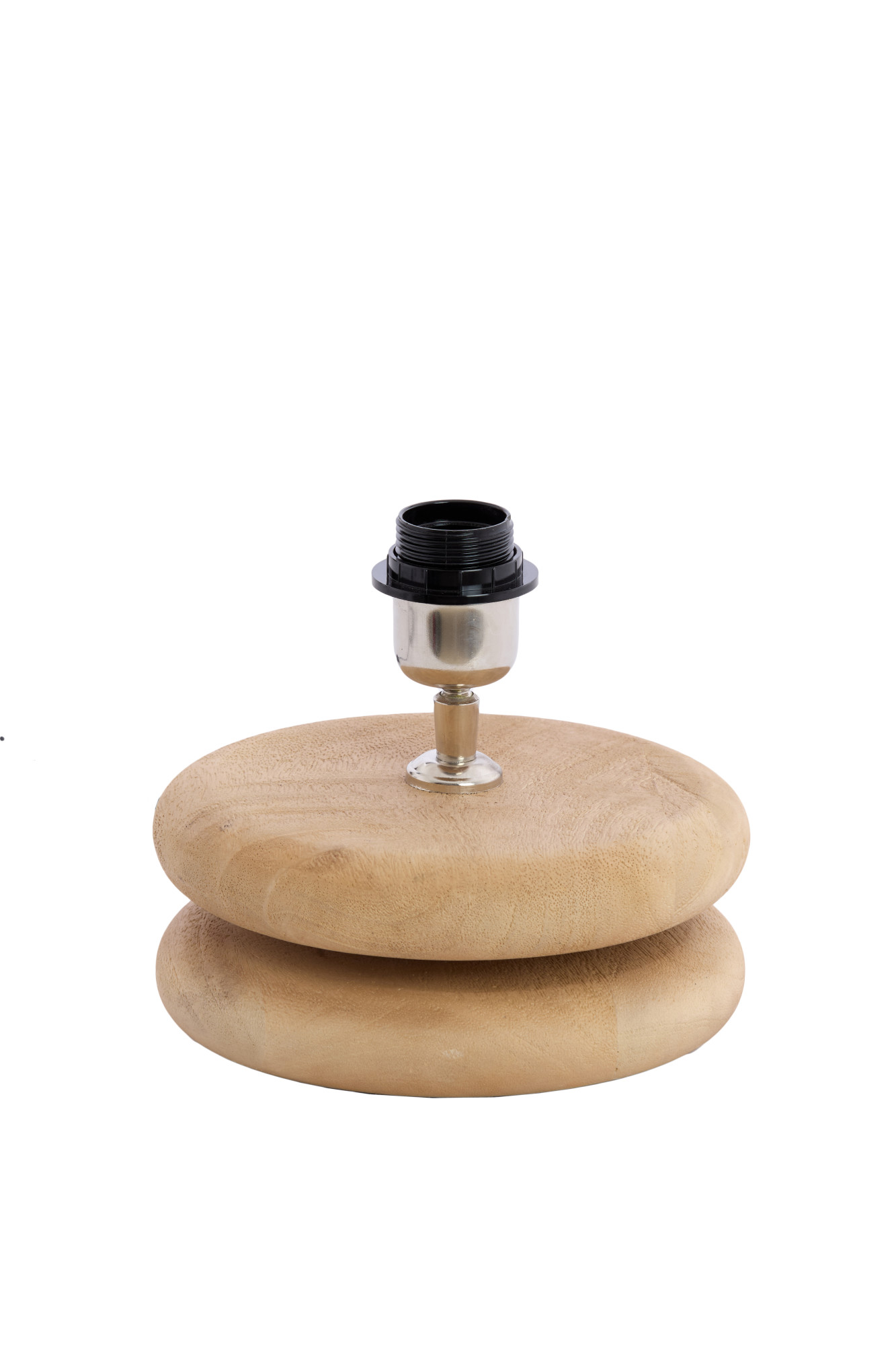 Socle de lampe en bois avec douille de style Light & Living Eboli – Image 2