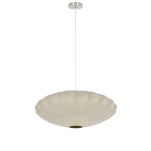 Suspension avec abat-jour en tissu blanc Light & Living Fay