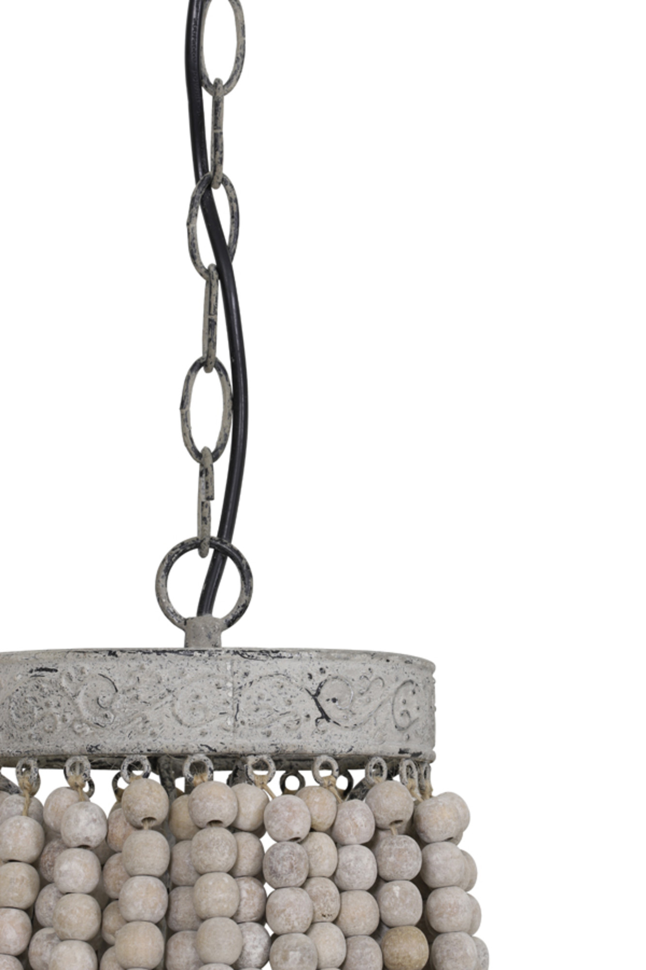 Suspension en perles de bois naturelles Light & Living Luna – Image 6