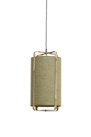 Alternative view of Suspension cylindrique verte pour ambiance cosy Light & Living Sendai