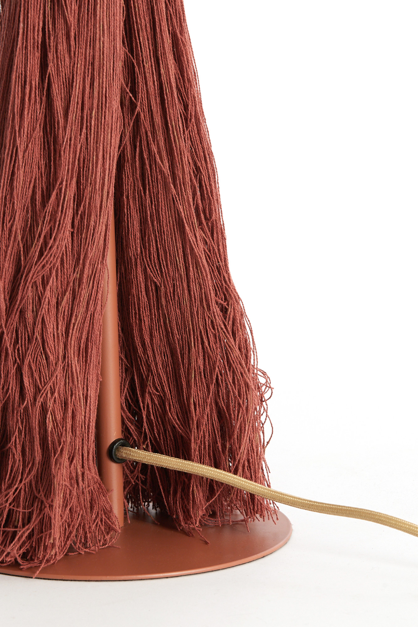 Lampadaire rouge en tissu Light & Living Espino – Image 3