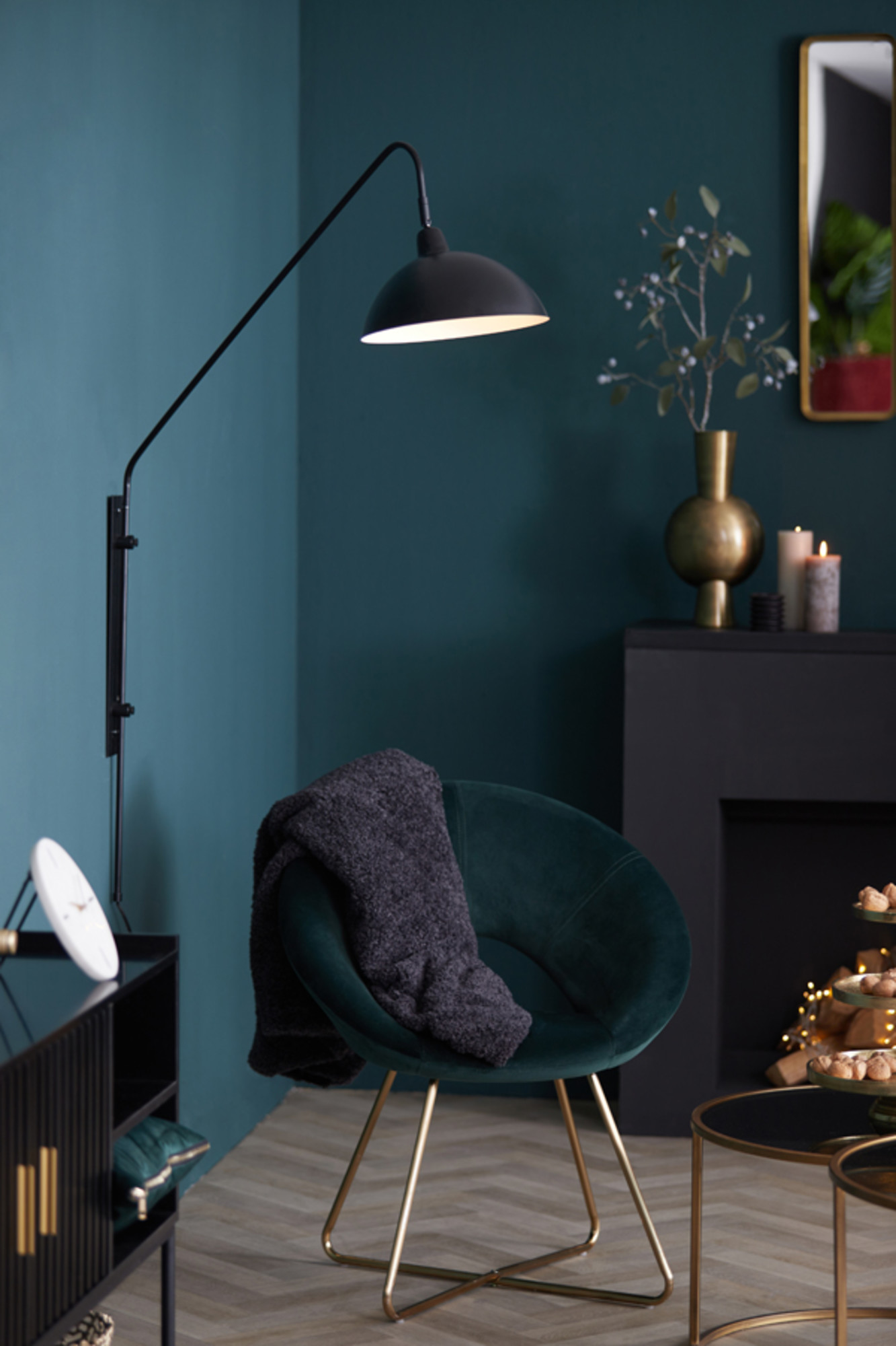 Applique murale noire avec bras long Light & Living Orion – Image 5