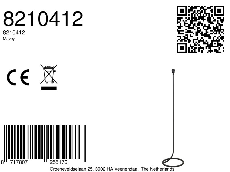 Base de lampe noire élégante moderne Light & Living Mavey – Image 7