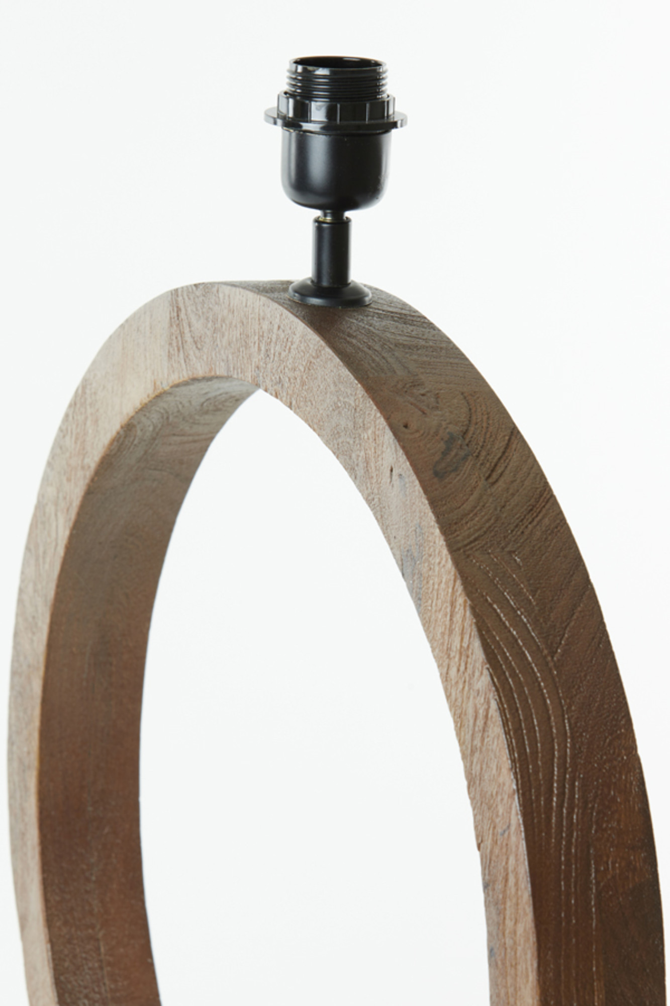 Socle de lampe en bois classique circulaire Light & Living Tinar – Image 5