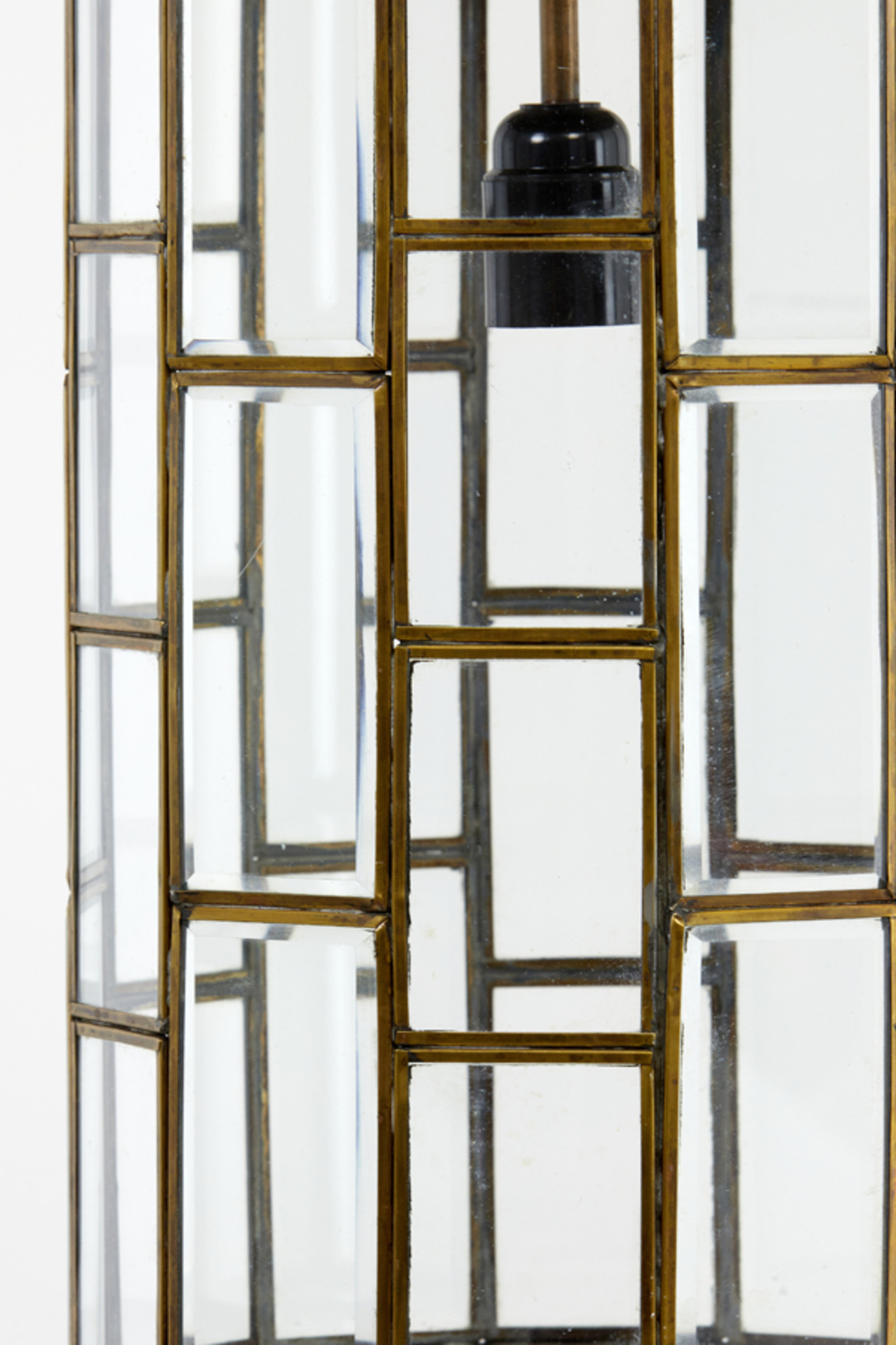 Suspension en verre avec cadre en métal Light & Living Sostrene – Image 6