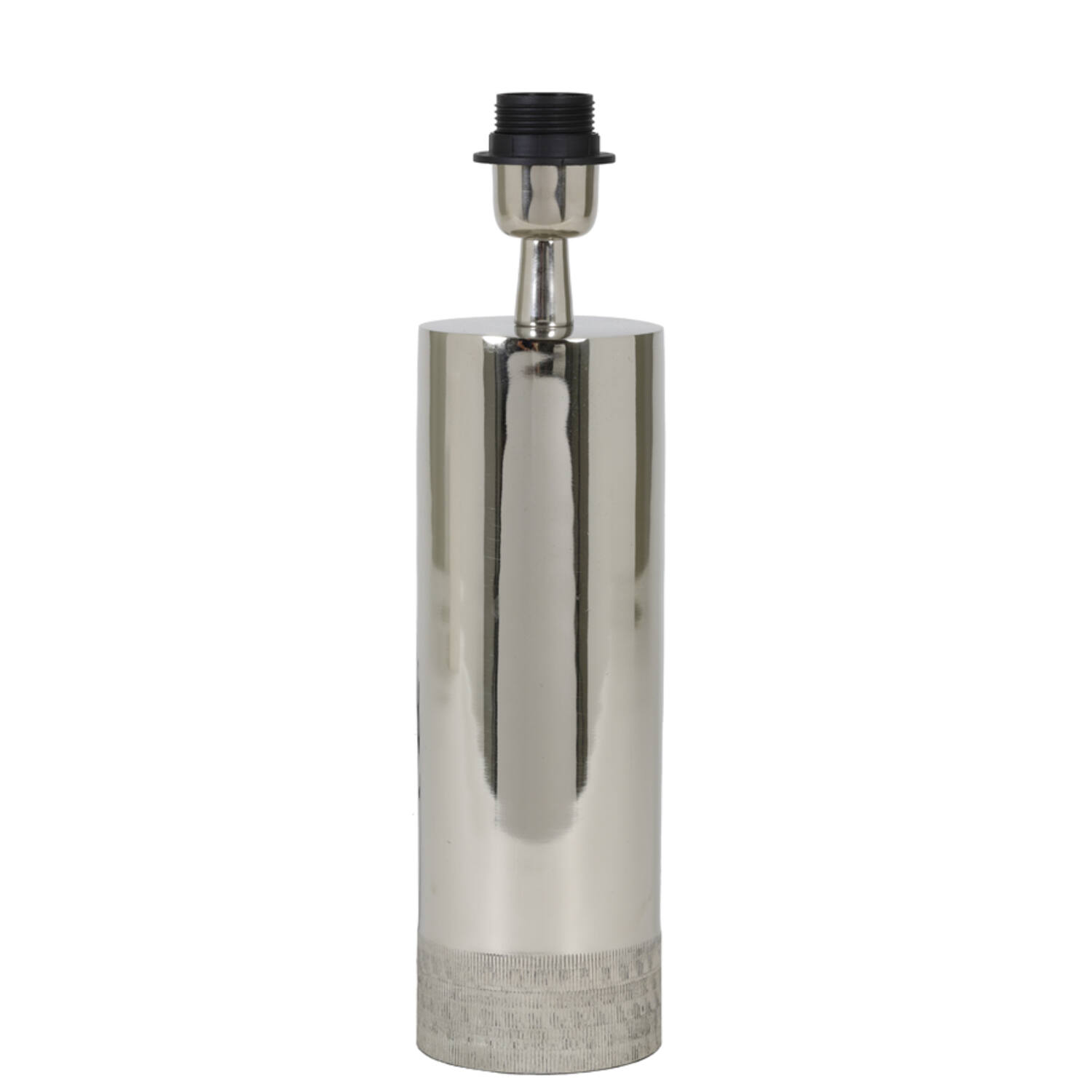 Socle de lampe en forme de cylindre argenté Light & Living Savi