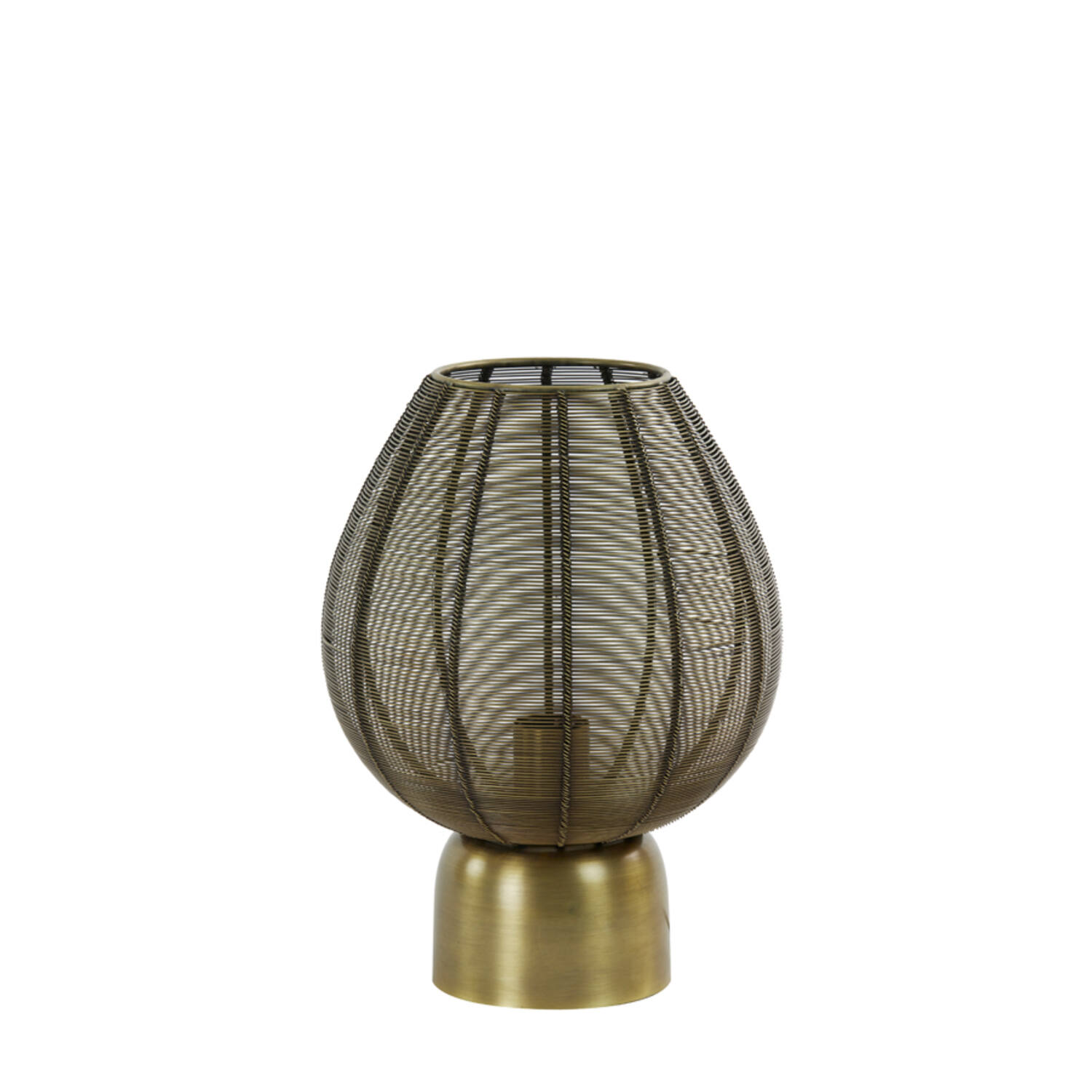 Lampe de table dorée en fil arrondi Light & Living Suneko