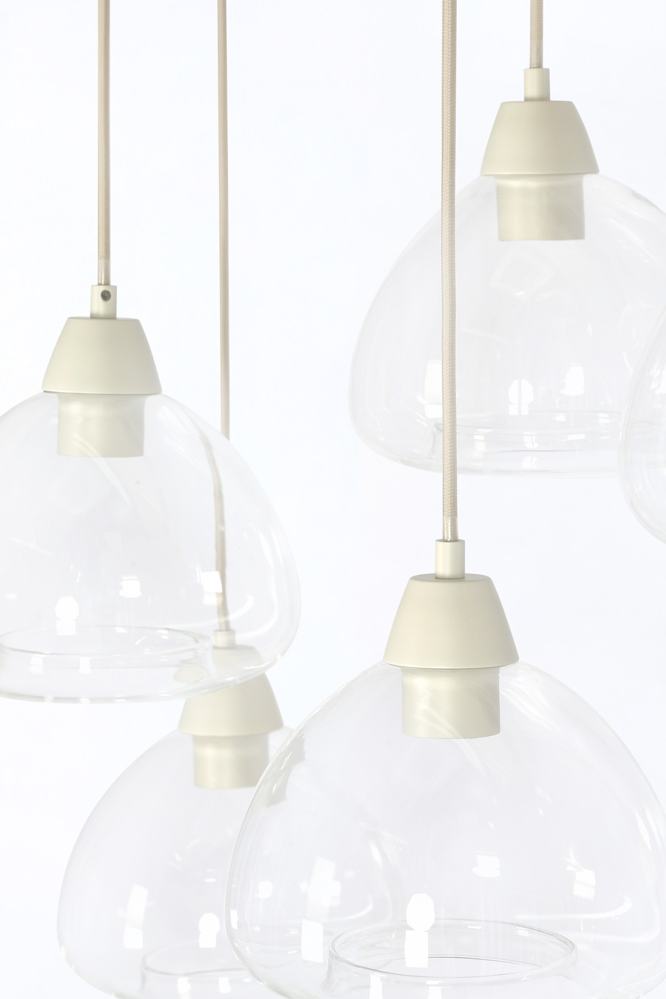 Ensemble de suspensions en verre transparent Light & Living Bisho – Image 6