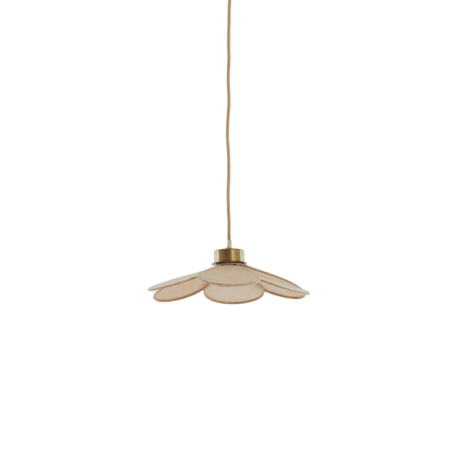 Suspension en forme de fleur en teinte naturelle Light & Living Fyano