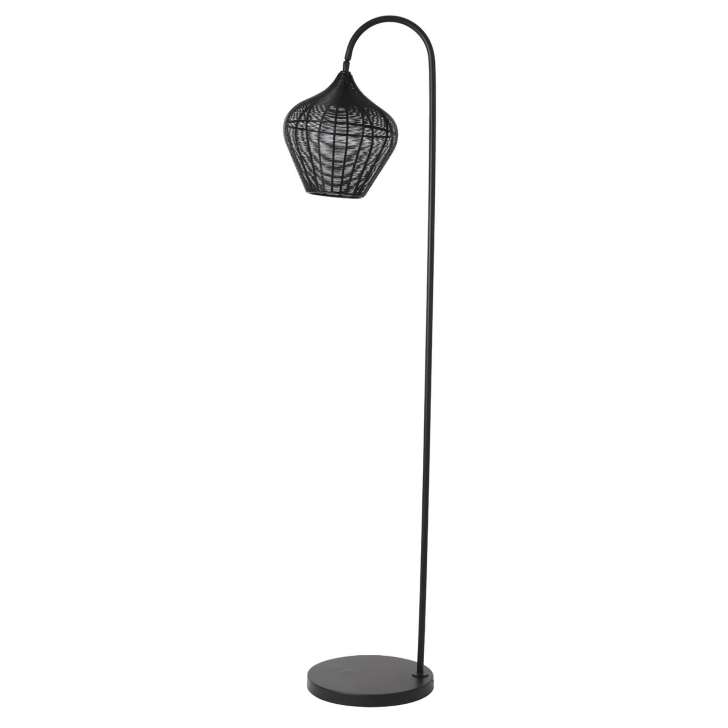 Lampadaire tressé noir Light & Living Alvaro